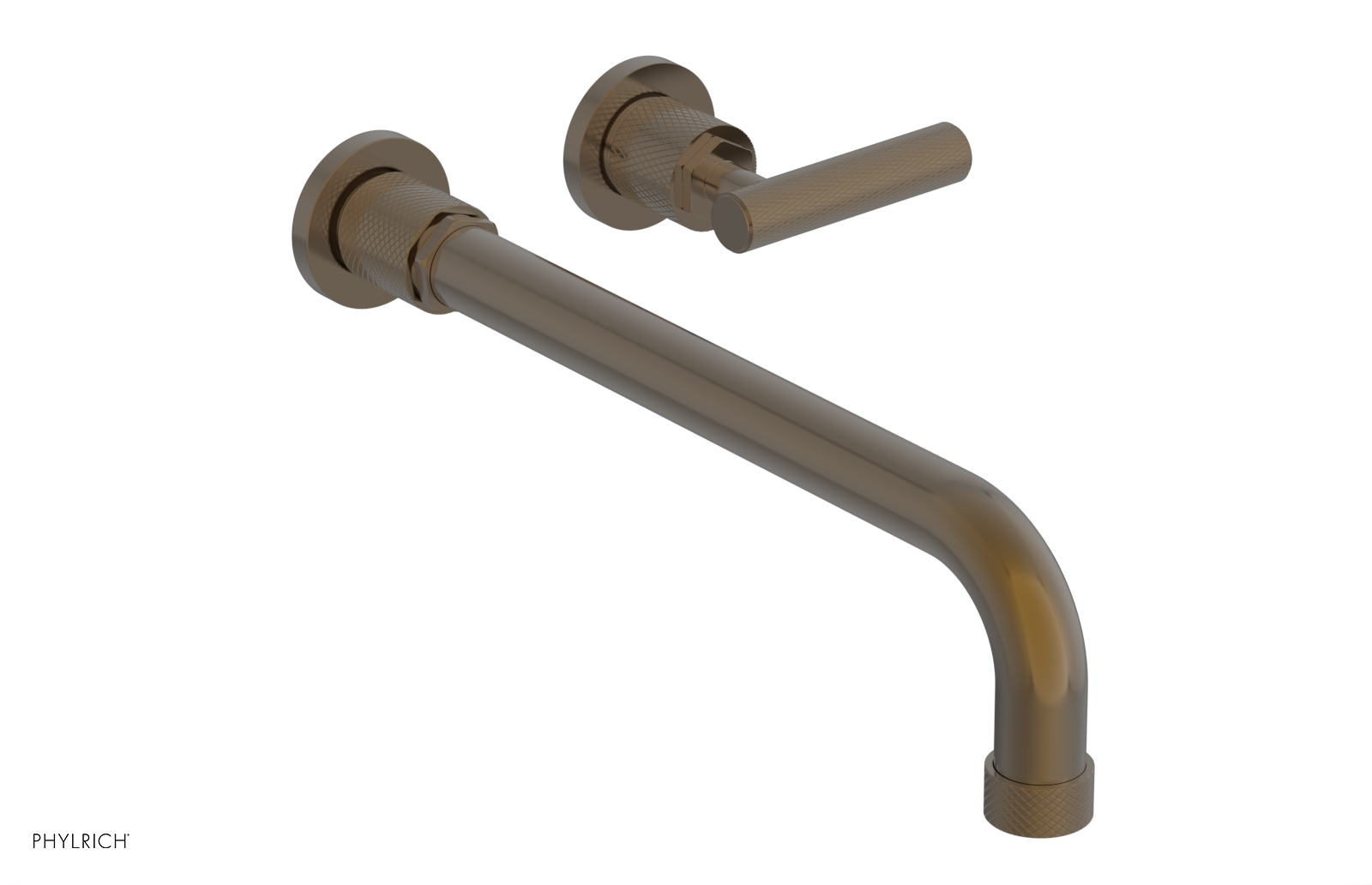 DUSTRIE Single Handle Wall Lavatory Set - 12" Spout - Knurled 371-16-12 — image 1