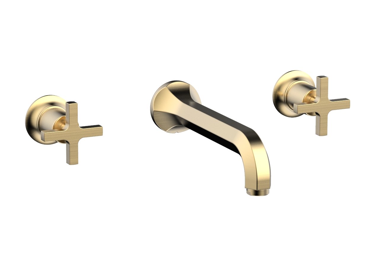 HEX MODERN Wall Lavatory Set - Cross Handles 501-11