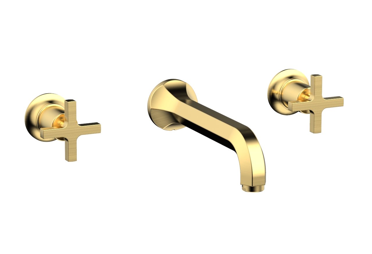 HEX MODERN Wall Lavatory Set - Cross Handles 501-11