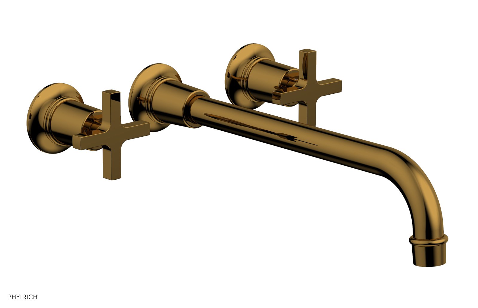 HEX MODERN Wall Lavatory Set 12" Spout - Cross Handles 501-13-12 — image 1