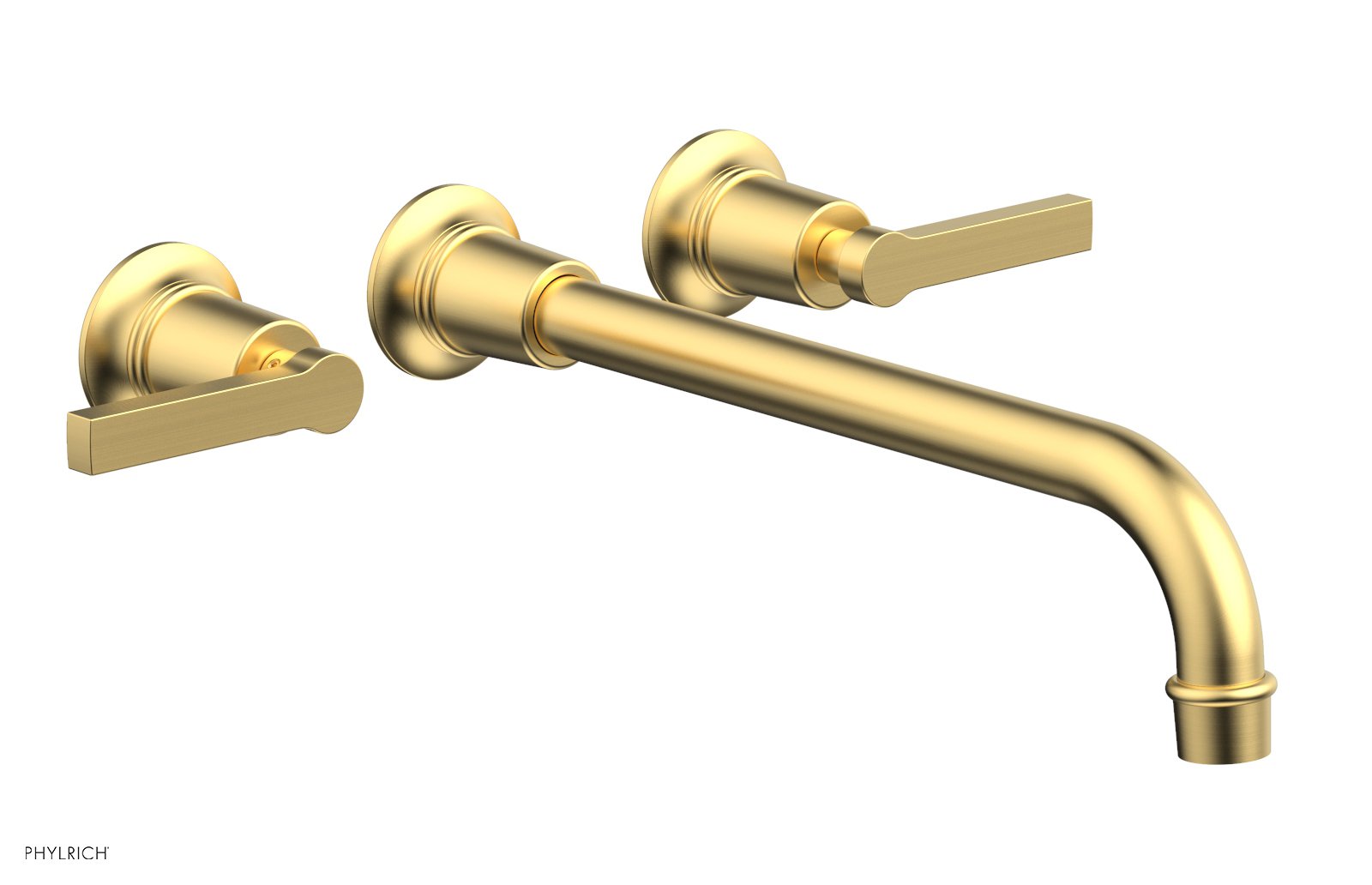 HEX MODERN Wall Lavatory Set 12" Spout - Lever Handles 501-14-12 — image 1