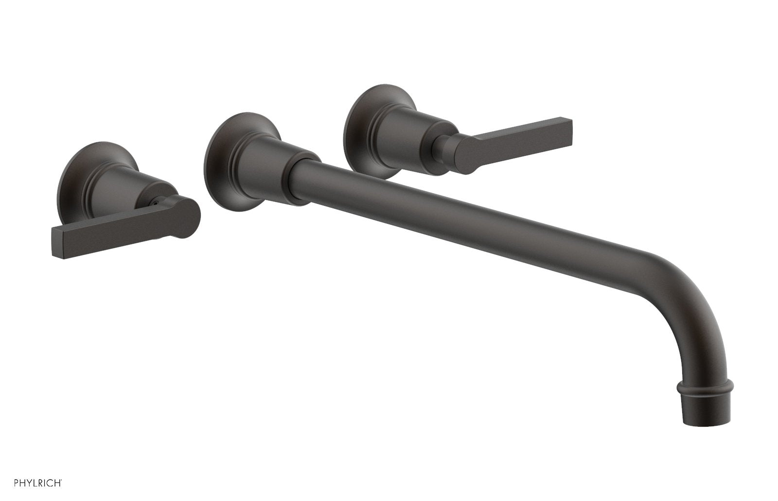 HEX MODERN Wall Lavatory Set 14" Spout - Lever Handles 501-14-14 — image 1