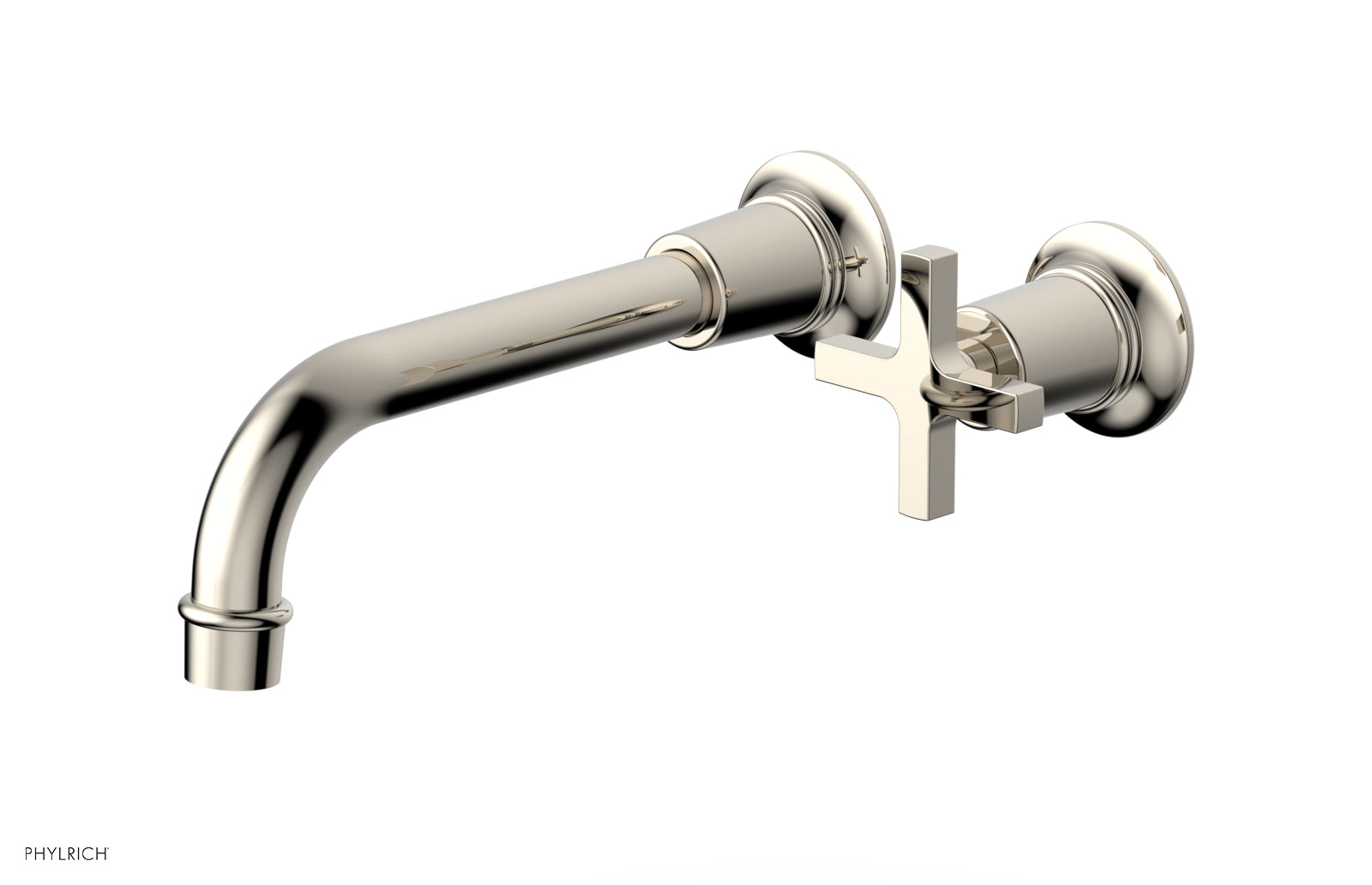 HEX MODERN Single Handle Wall Lavatory Set - Cross Handle 501-17 — image 1