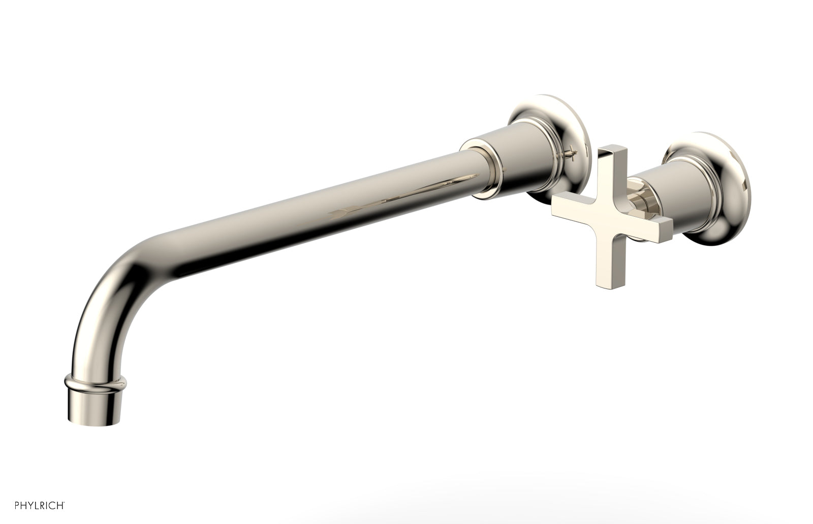 HEX MODERN 12" Single Handle Wall Lavatory Set - Cross Handle 501-17-12