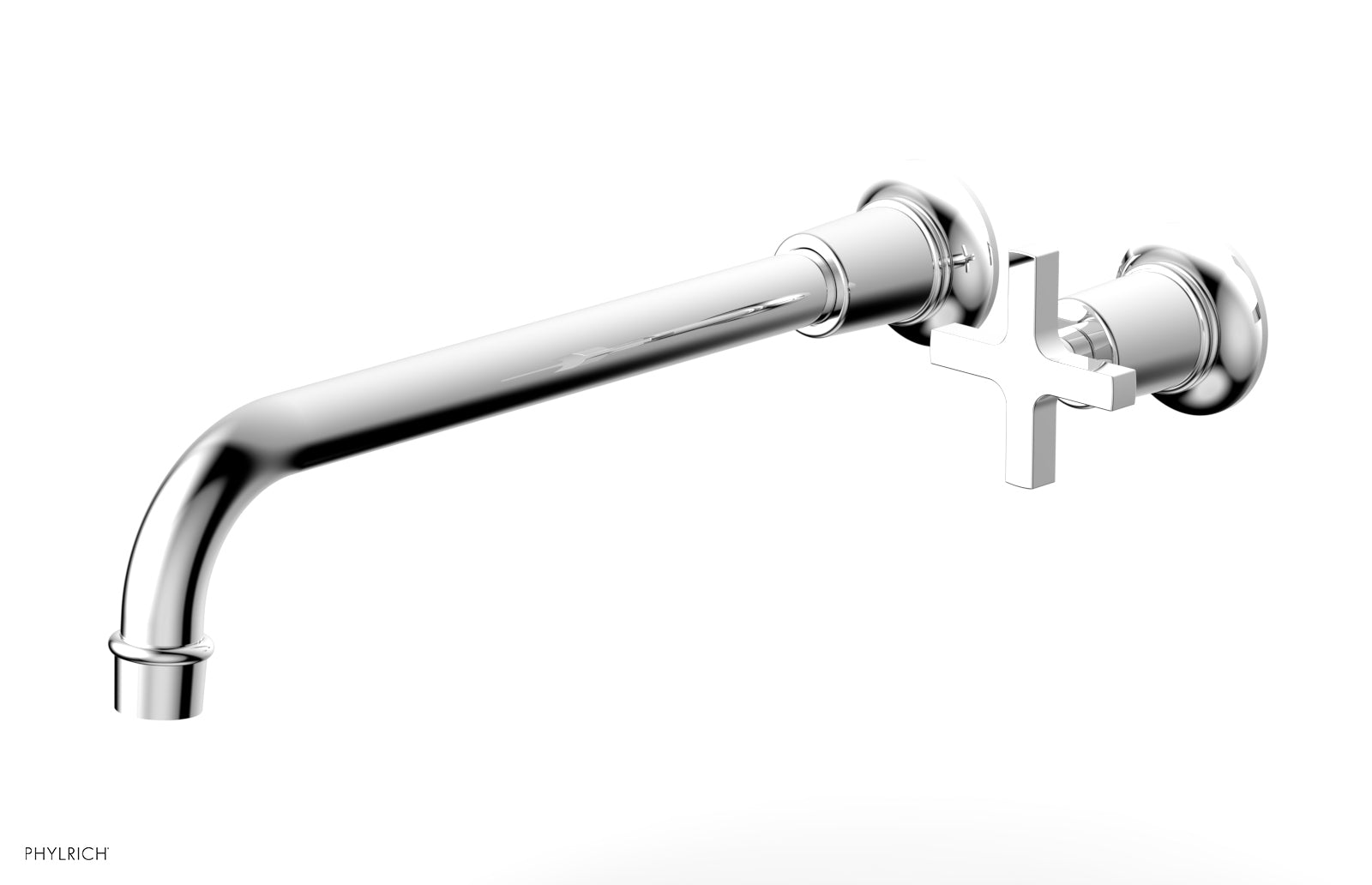 HEX MODERN 12" Single Handle Wall Lavatory Set - Cross Handle 501-17-12