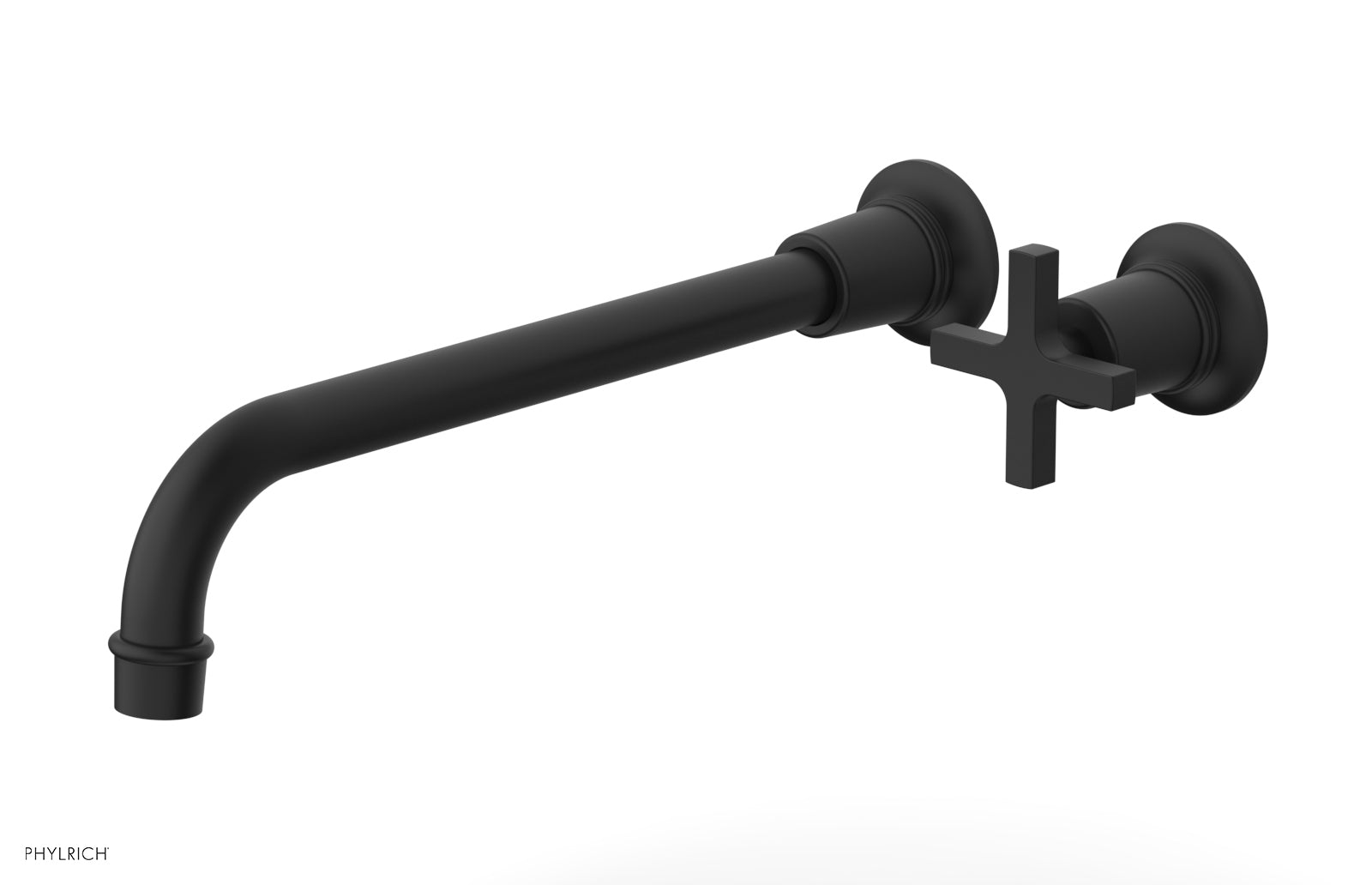 HEX MODERN 12" Single Handle Wall Lavatory Set - Cross Handle 501-17-12