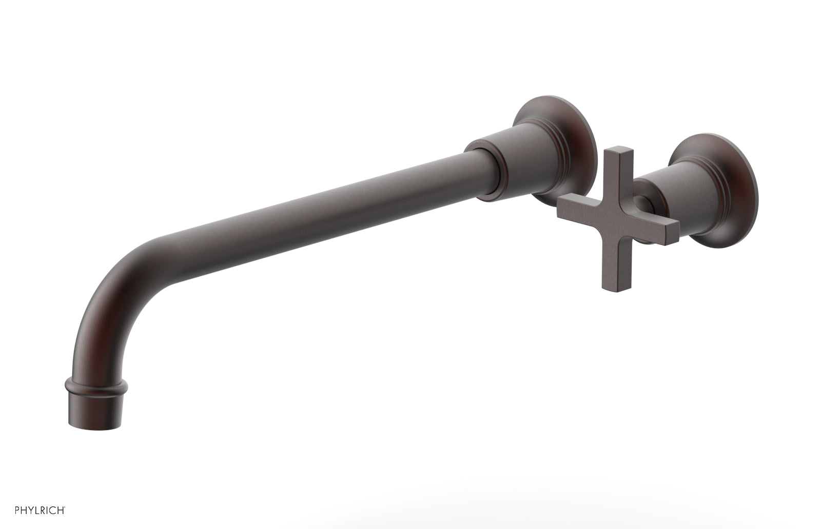 HEX MODERN 12" Single Handle Wall Lavatory Set - Cross Handle 501-17-12 — image 1