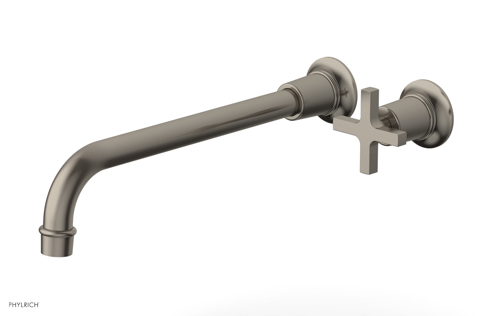 HEX MODERN 12" Single Handle Wall Lavatory Set - Cross Handle 501-17-12 — image 1