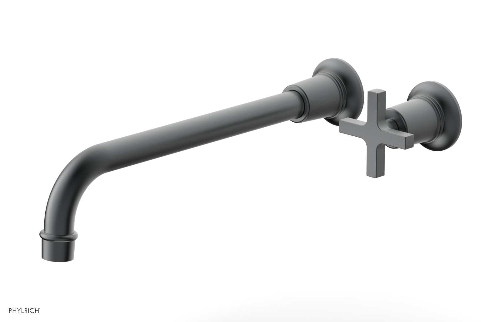 HEX MODERN 12" Single Handle Wall Lavatory Set - Cross Handle 501-17-12