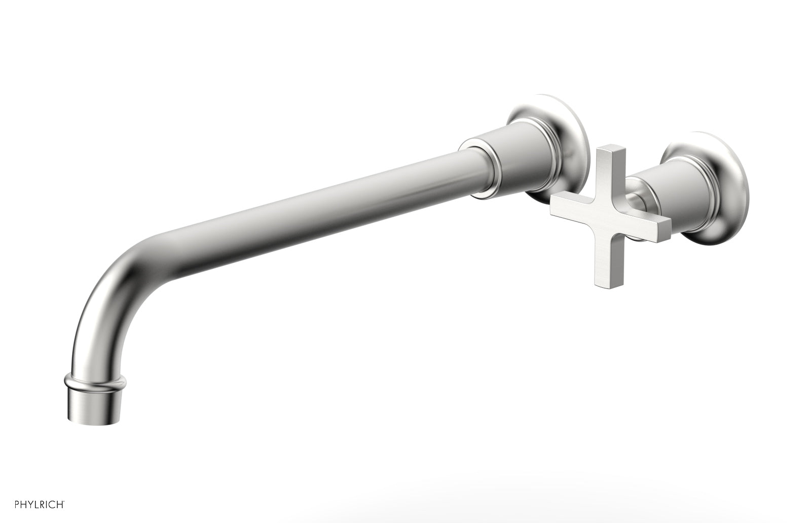 HEX MODERN 12" Single Handle Wall Lavatory Set - Cross Handle 501-17-12