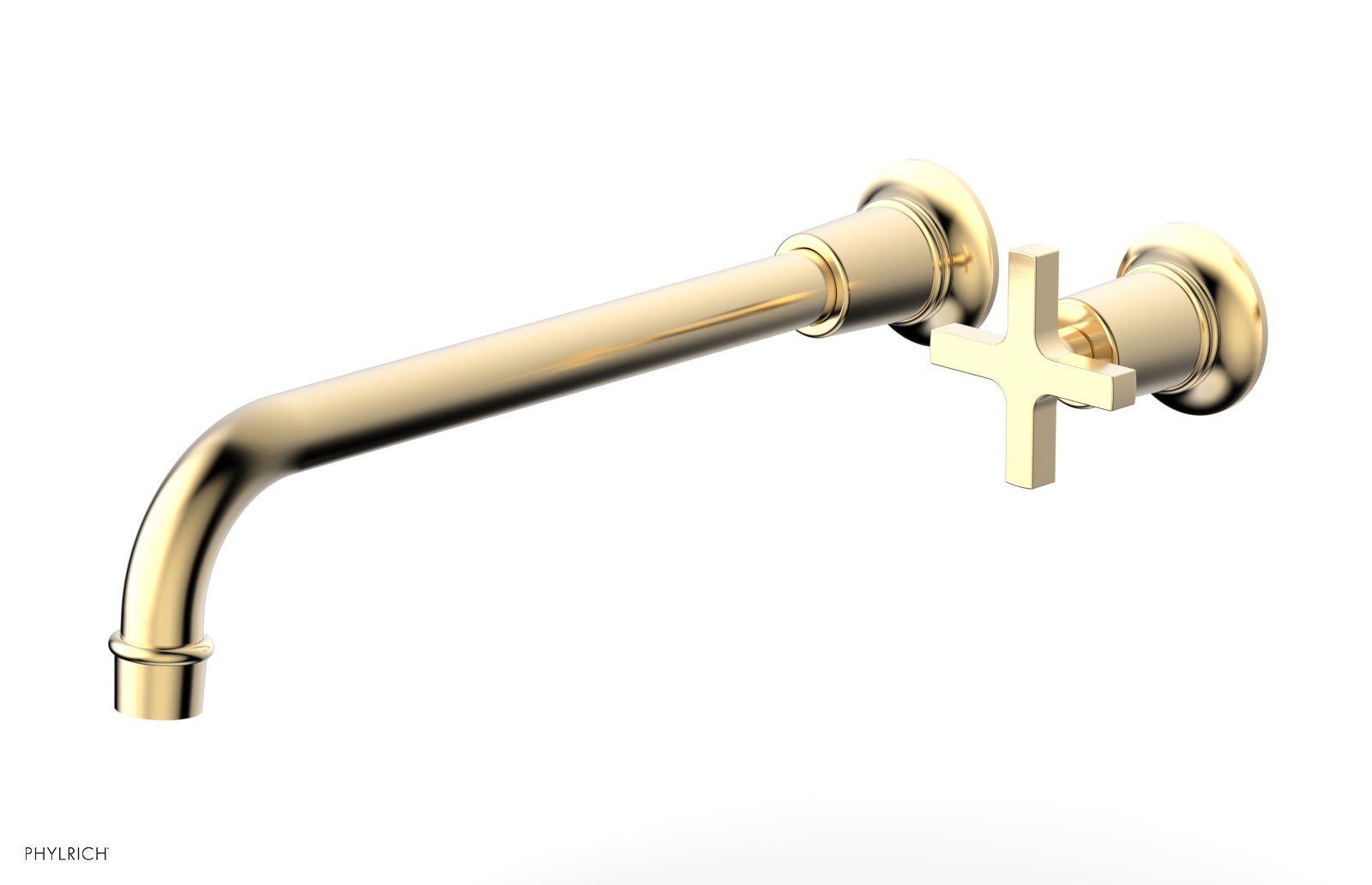 HEX MODERN 12" Single Handle Wall Lavatory Set - Cross Handle 501-17-12 — thumbnail 2