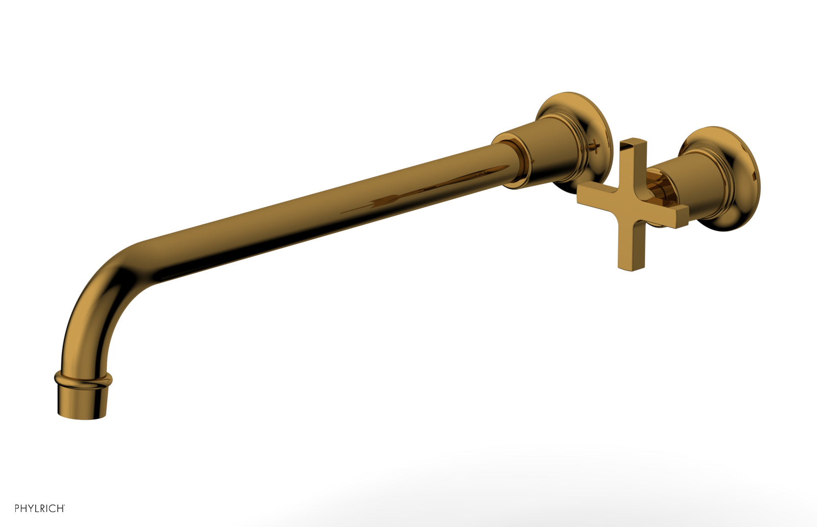 HEX MODERN 14" Single Handle Wall Lavatory Set - Cross Handle 501-17-14 — image 1