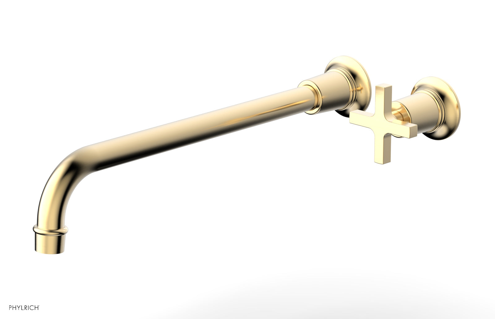 HEX MODERN 14" Single Handle Wall Lavatory Set - Cross Handle 501-17-14 — image 1