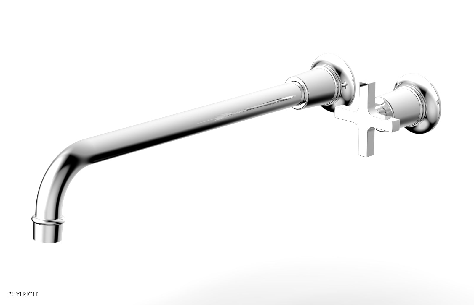 HEX MODERN 14" Single Handle Wall Lavatory Set - Cross Handle 501-17-14 — image 1