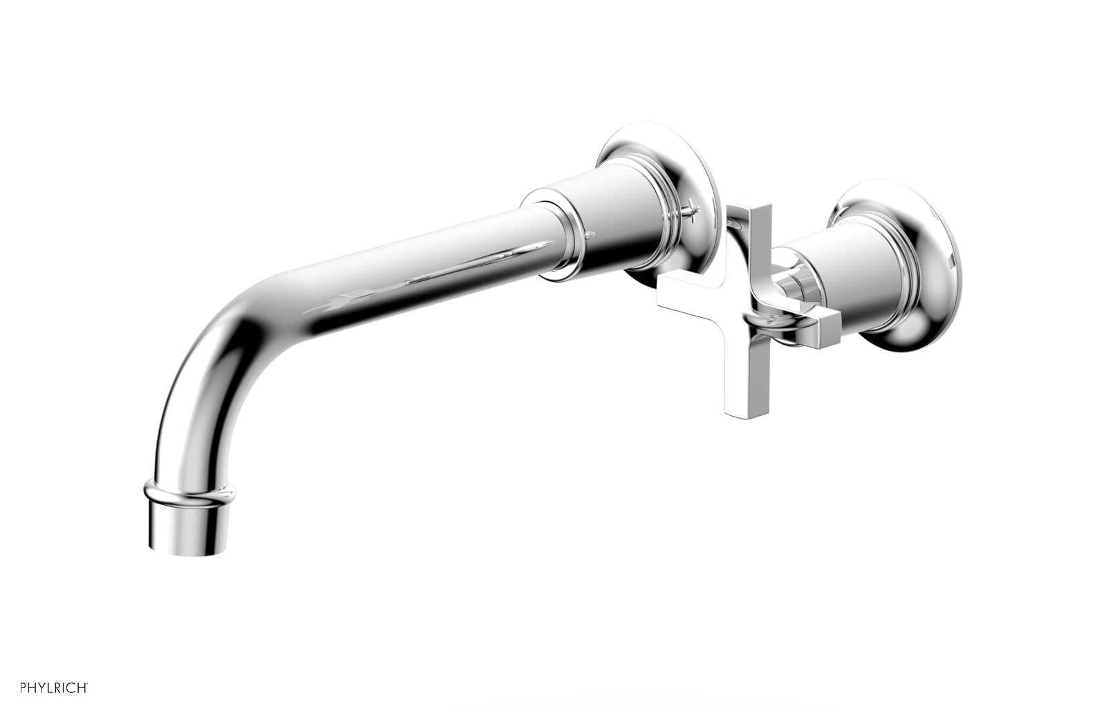 HEX MODERN Single Handle Wall Lavatory Set - Cross Handle 501-17 — image 1