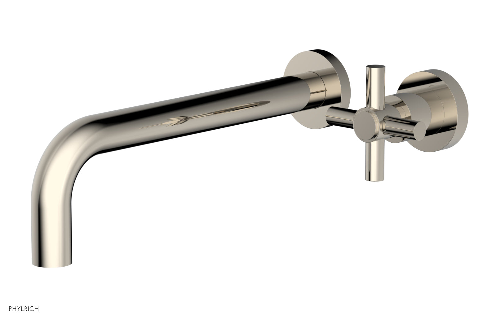 Basic 10" Single Handle Wall Lavatory Set - Cross Handle D131-16 — thumbnail 3