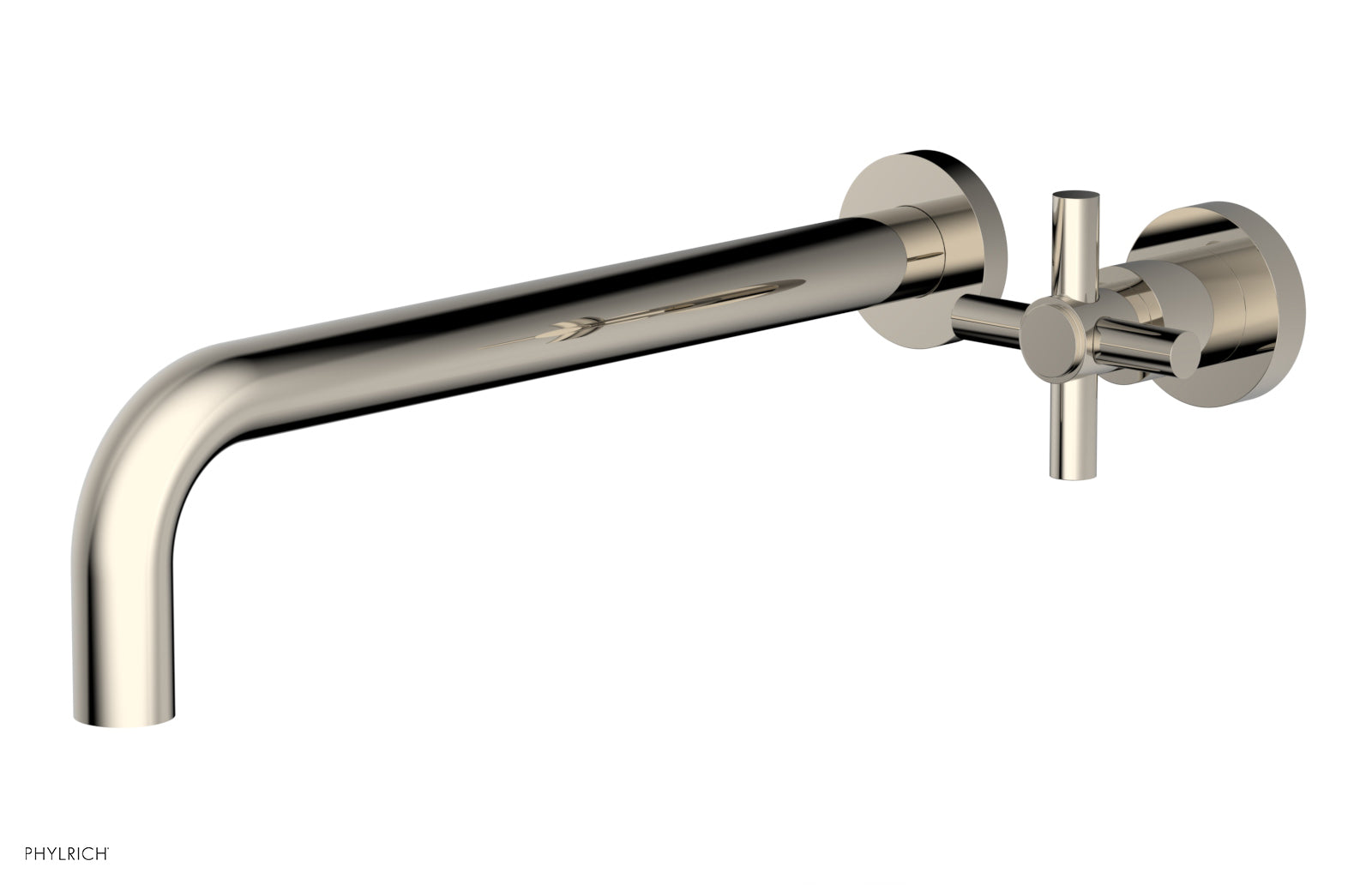 Basic 12" Single Handle Wall Lavatory Set - Cross Handle D131-17 — thumbnail 3