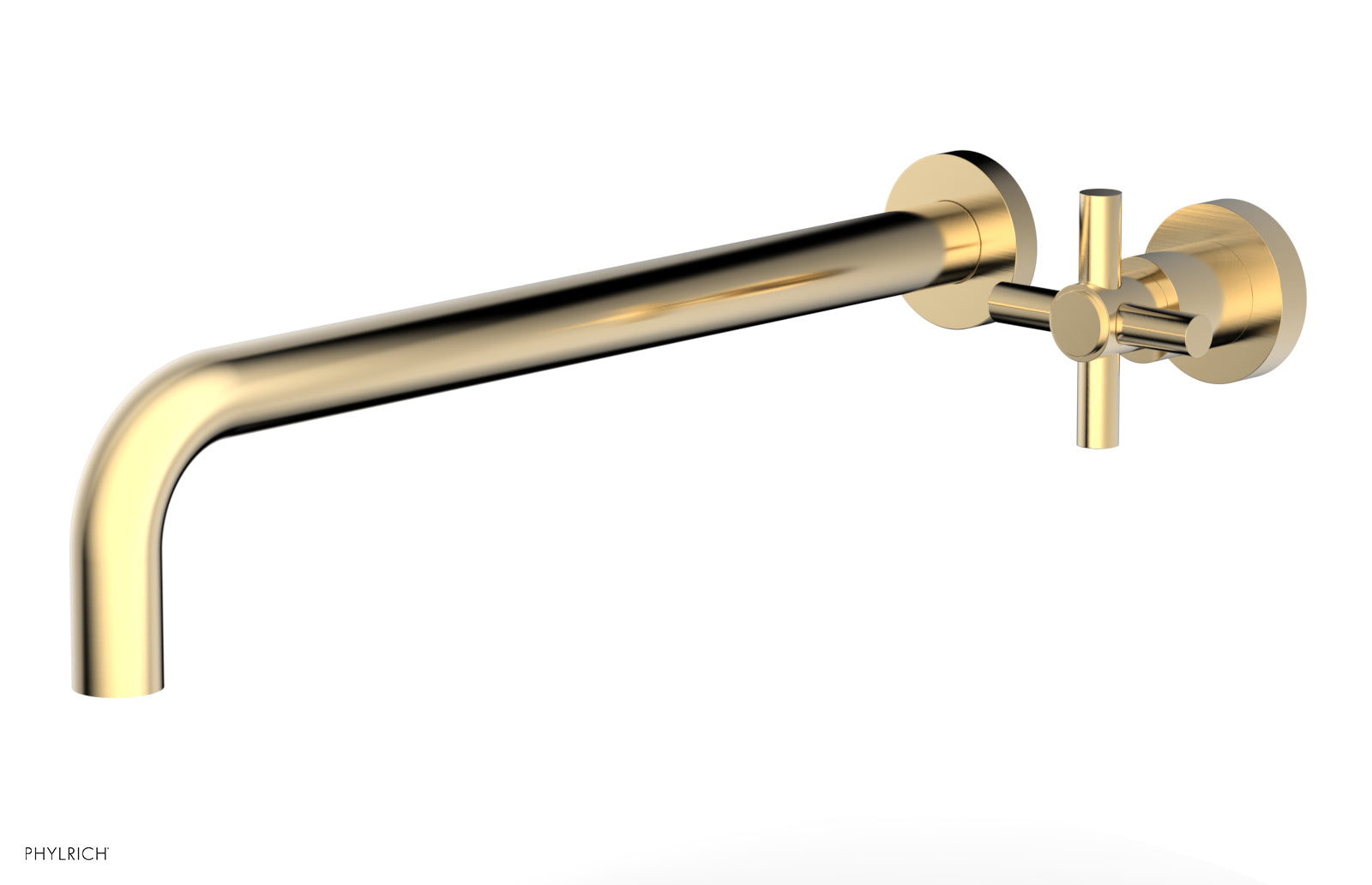 Basic 14" Single Handle Wall Lavatory Set - Cross Handle D131-18 — thumbnail 2