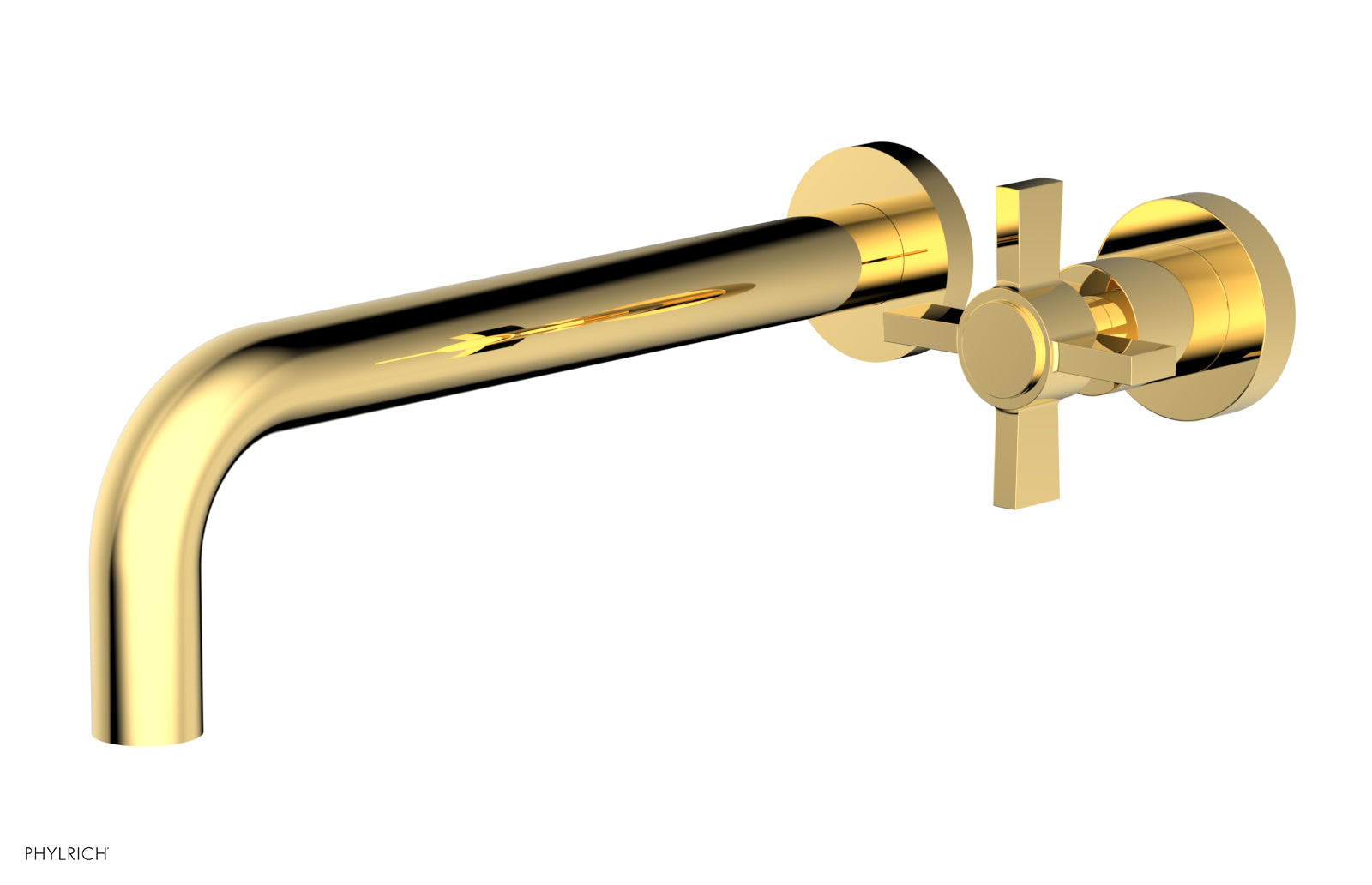 Basic 10" Single Handle Wall Lavatory Set - Cross Handle D132-16