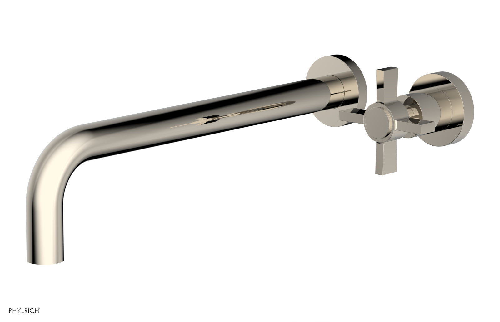 Basic 12" Single Handle Wall Lavatory Set - Cross Handle D132-17 — thumbnail 3