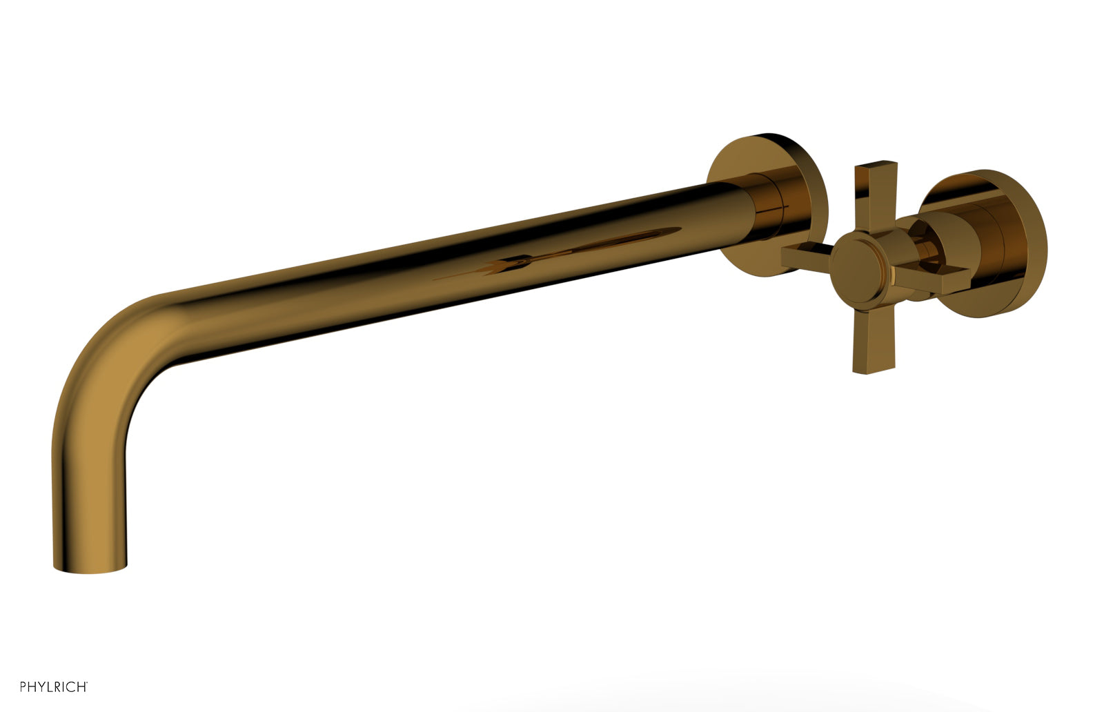 Basic 14" Single Handle Wall Lavatory Set - Cross Handle D132-18 — image 1