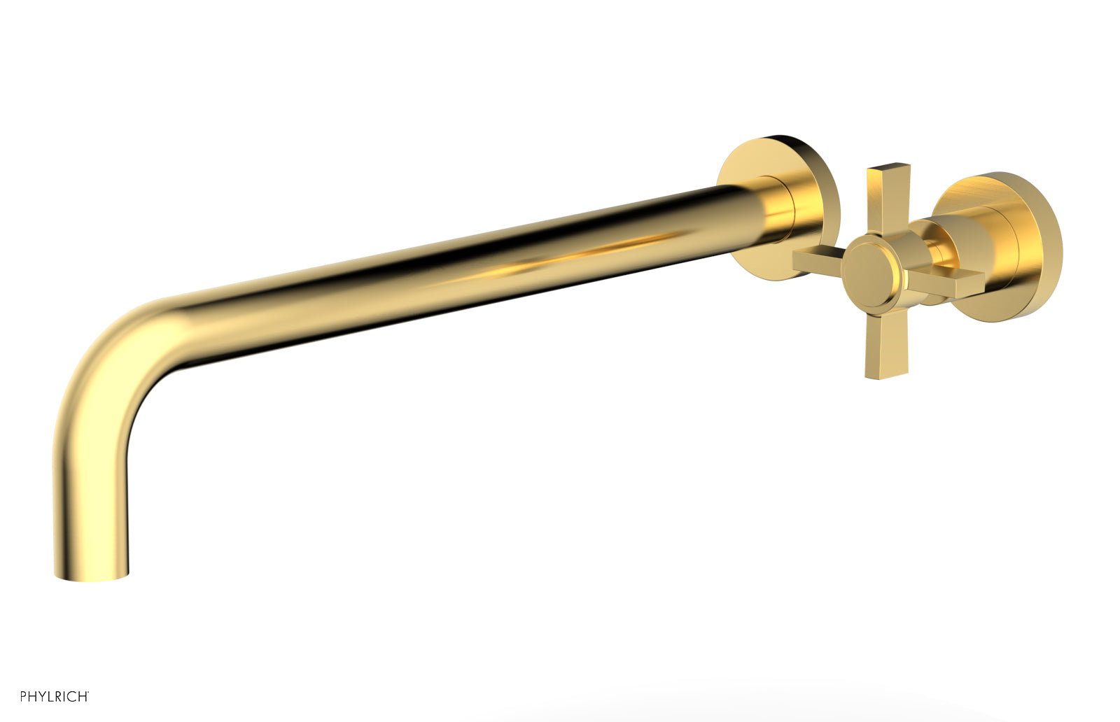 Basic 14" Single Handle Wall Lavatory Set - Cross Handle D132-18 — image 1