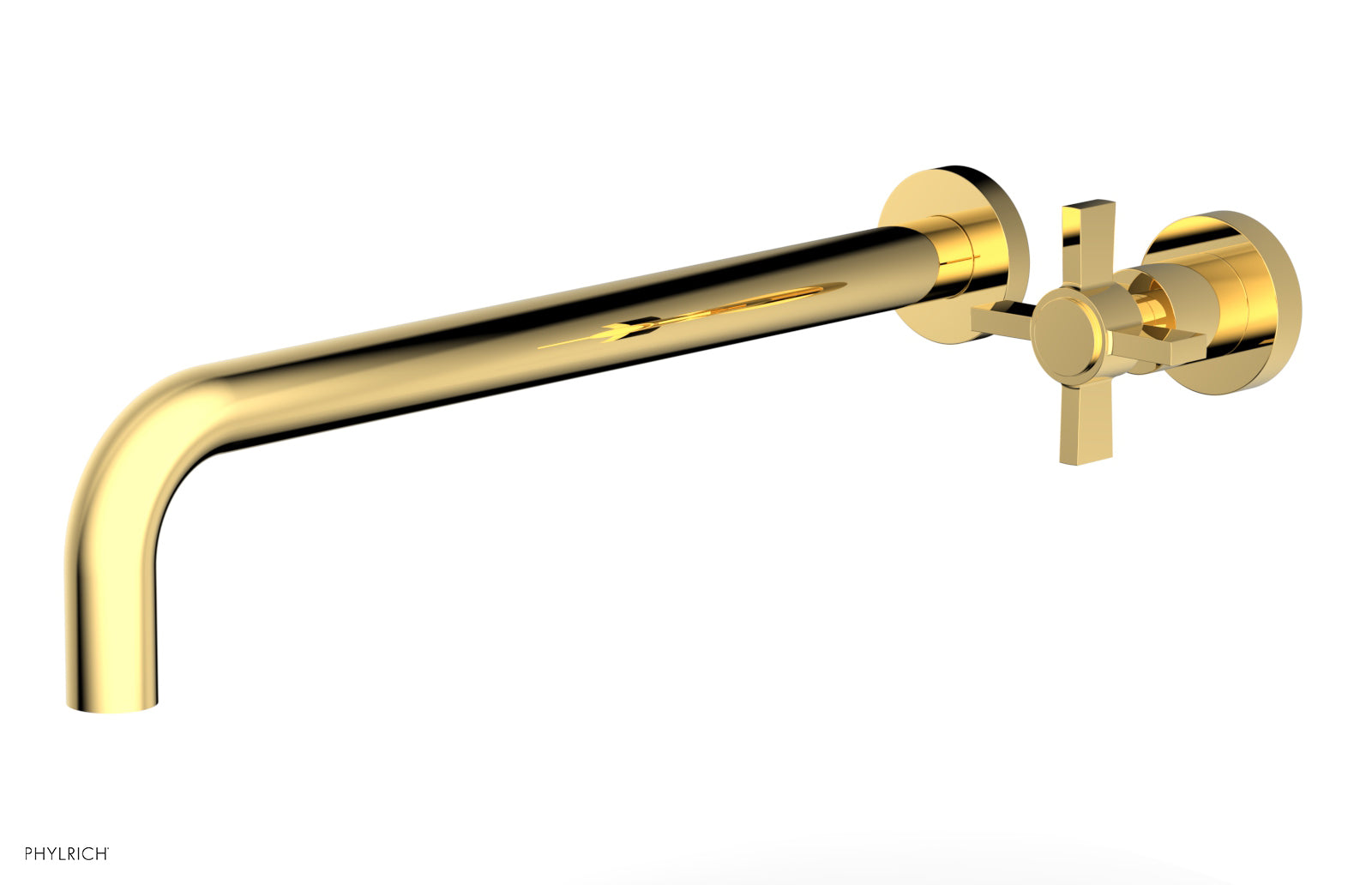 Basic 14" Single Handle Wall Lavatory Set - Cross Handle D132-18