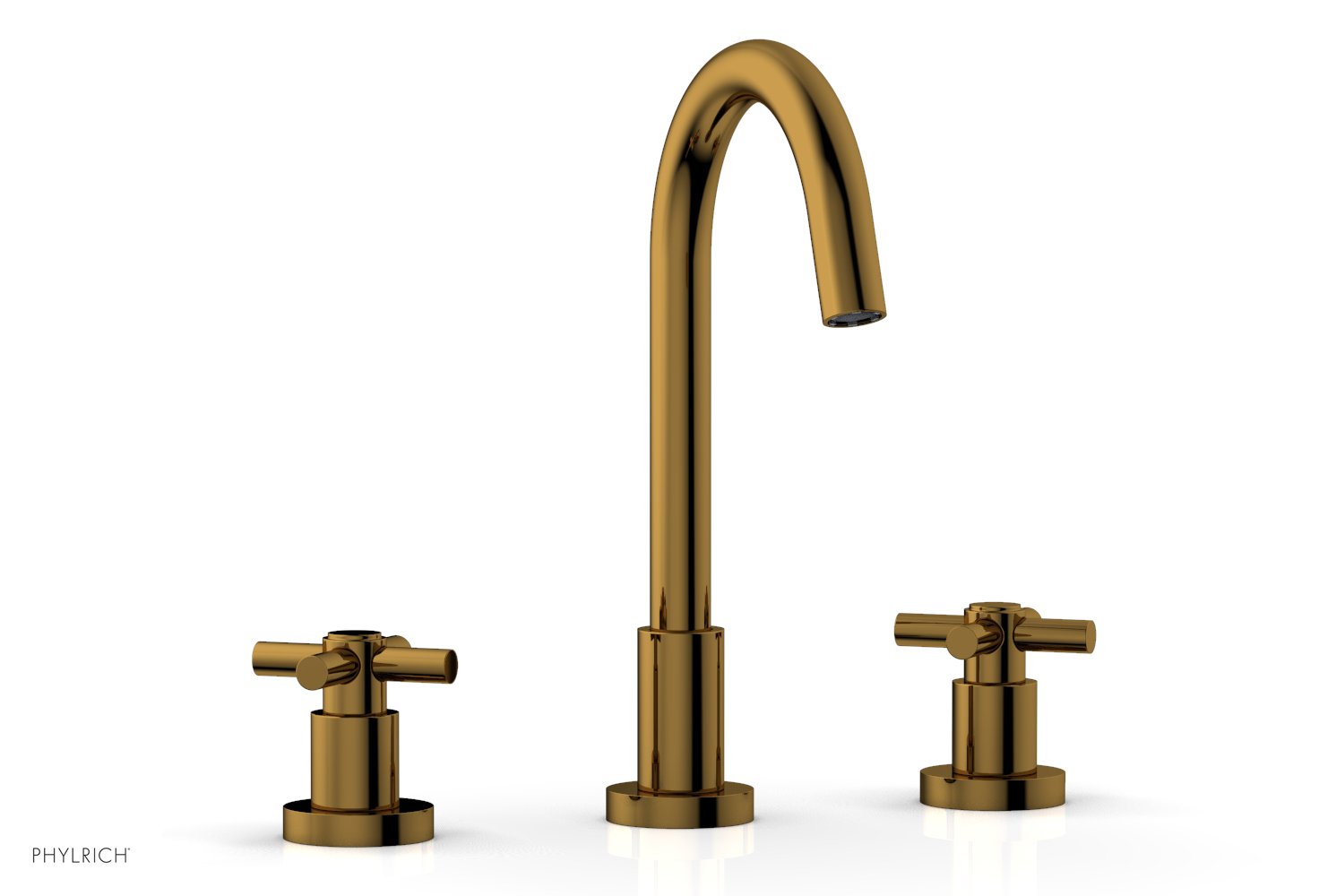 BASIC Widespread Faucet, 10 1/2" High Spout, Tubular Cross Handles D134