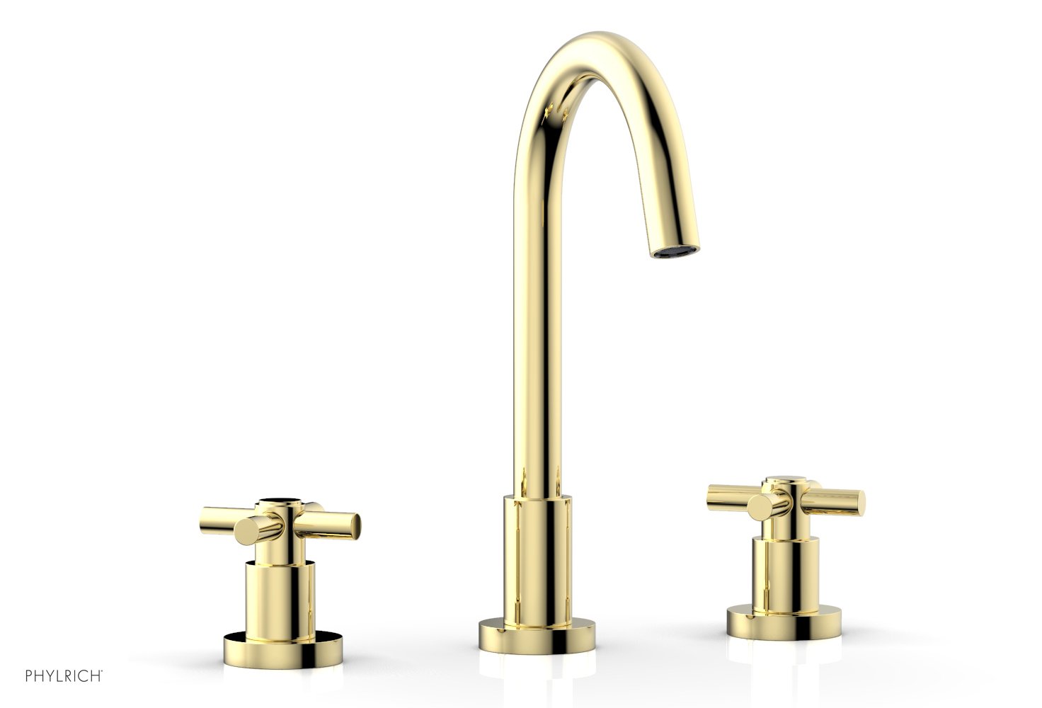 BASIC Widespread Faucet, 10 1/2" High Spout, Tubular Cross Handles D134 — image 1