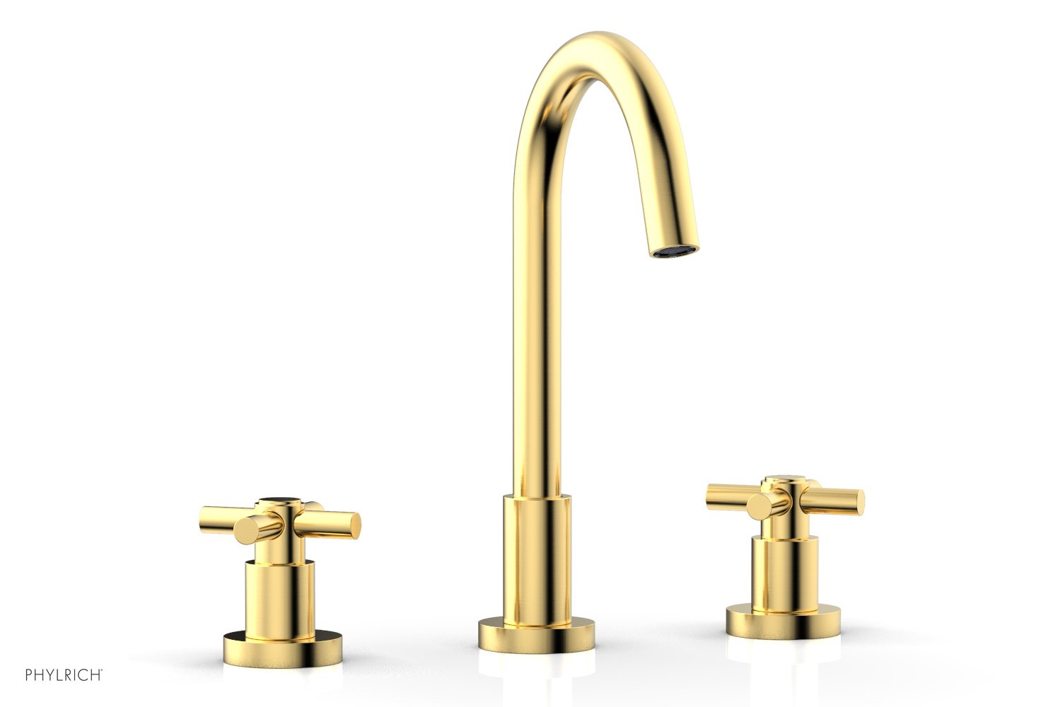 BASIC Widespread Faucet, 10 1/2" High Spout, Tubular Cross Handles D134 — image 1