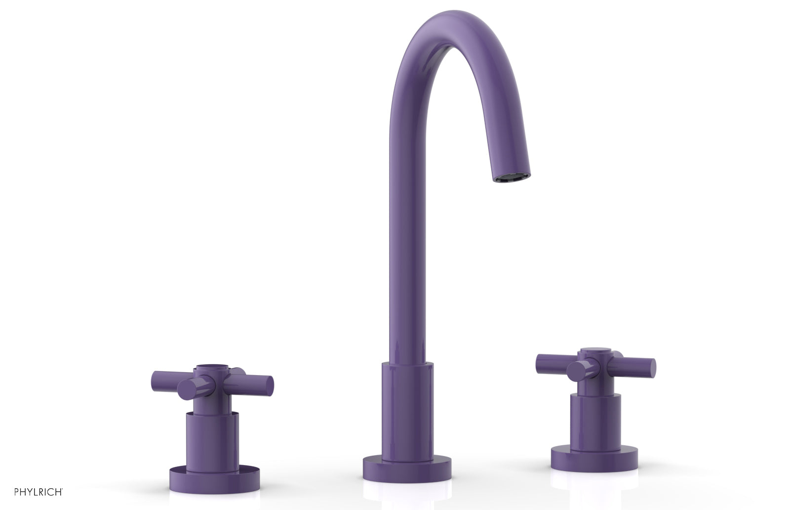 BASIC Widespread Faucet, 10 1/2" High Spout, Tubular Cross Handles D134 — image 1