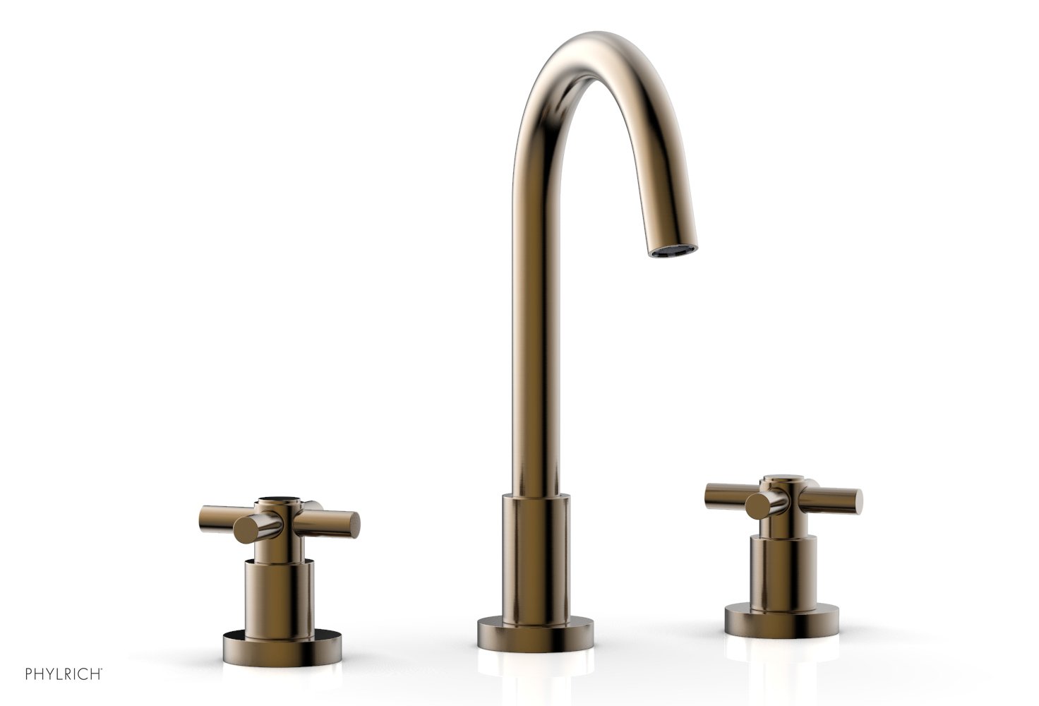 BASIC Widespread Faucet, 10 1/2" High Spout, Tubular Cross Handles D134