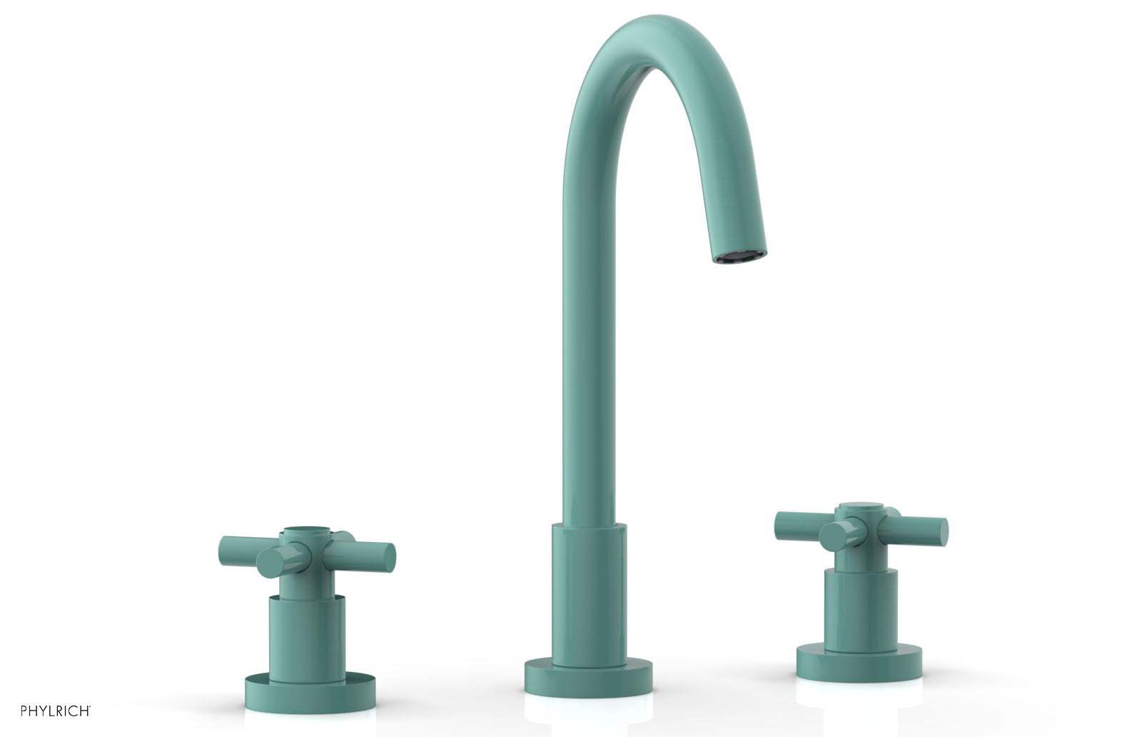 BASIC Widespread Faucet, 10 1/2" High Spout, Tubular Cross Handles D134 — image 1