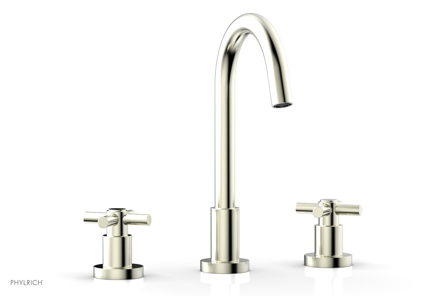BASIC Widespread Faucet, 10 1/2" High Spout, Tubular Cross Handles D134 — image 1