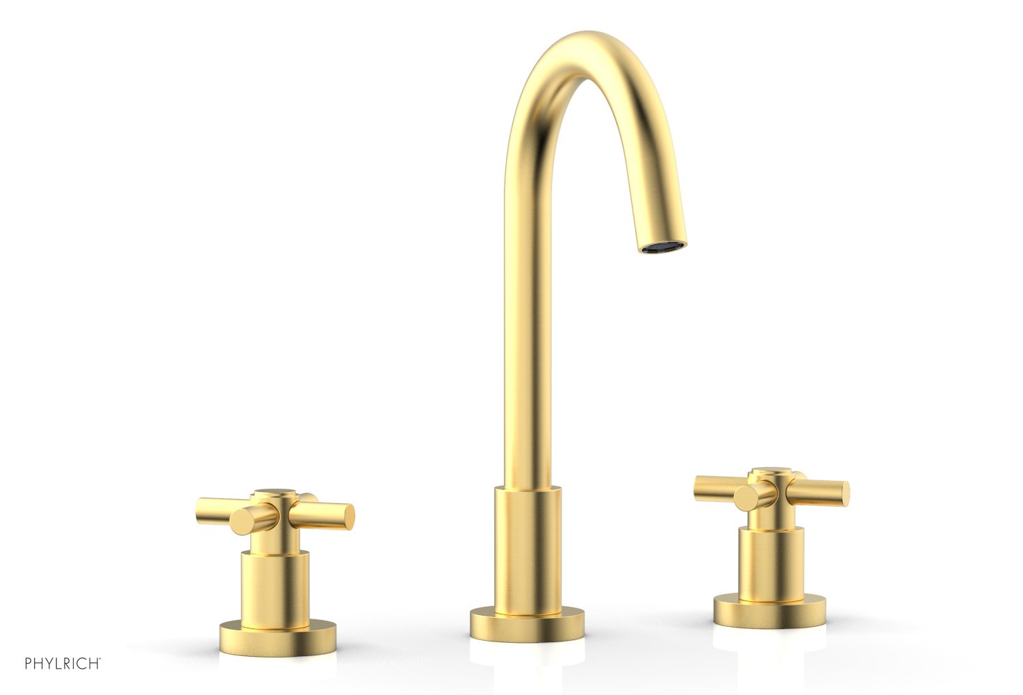 BASIC Widespread Faucet, 10 1/2" High Spout, Tubular Cross Handles D134 — image 1