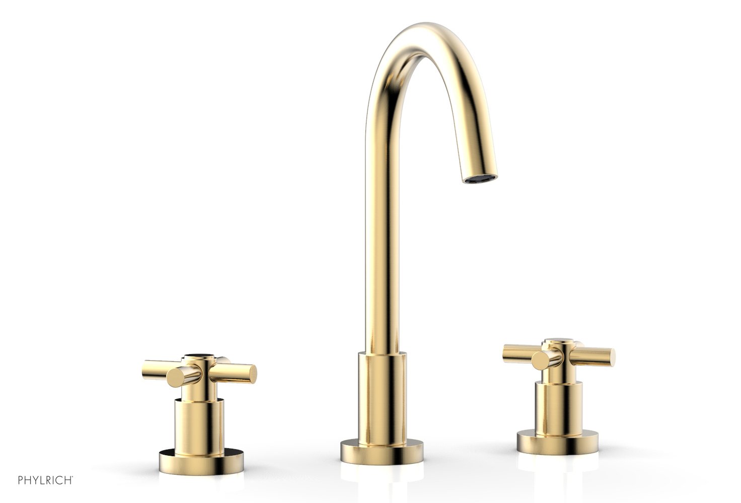 BASIC Widespread Faucet, 10 1/2" High Spout, Tubular Cross Handles D134 — image 1