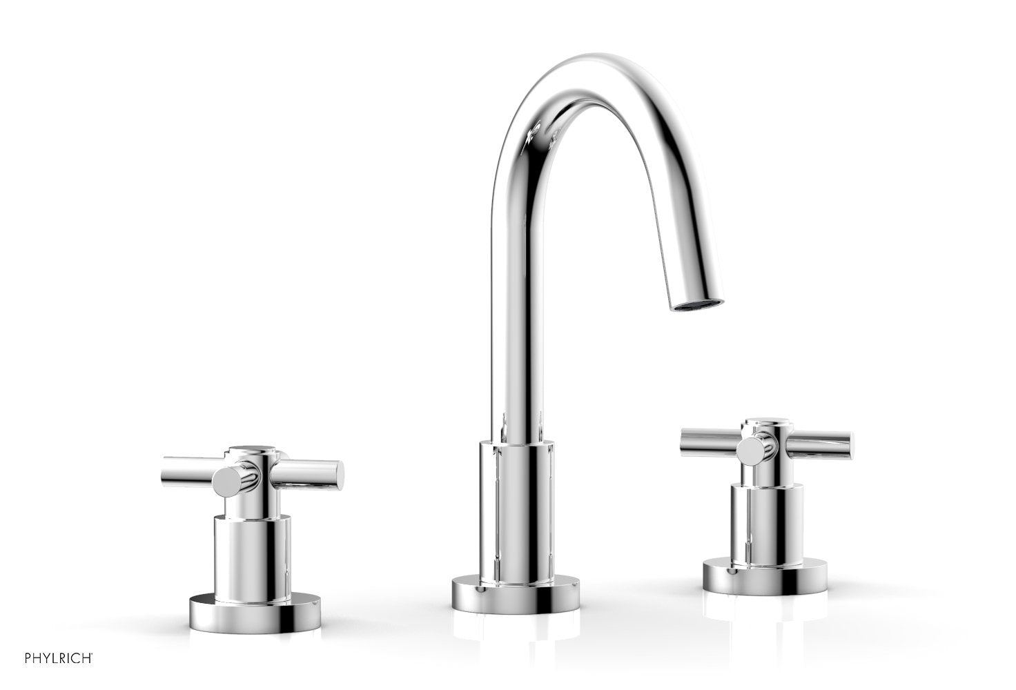 BASIC Widespread Faucet, 8 1/2" High Spout, Tubular Cross Handles D135 — thumbnail 2