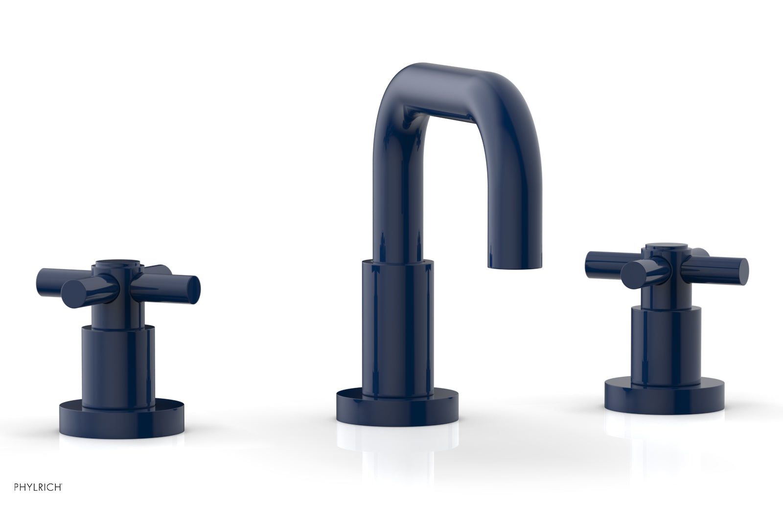 BASIC Widespread Faucet, 6 3/8" High Spout, Tubular Cross Handles D136 — image 1