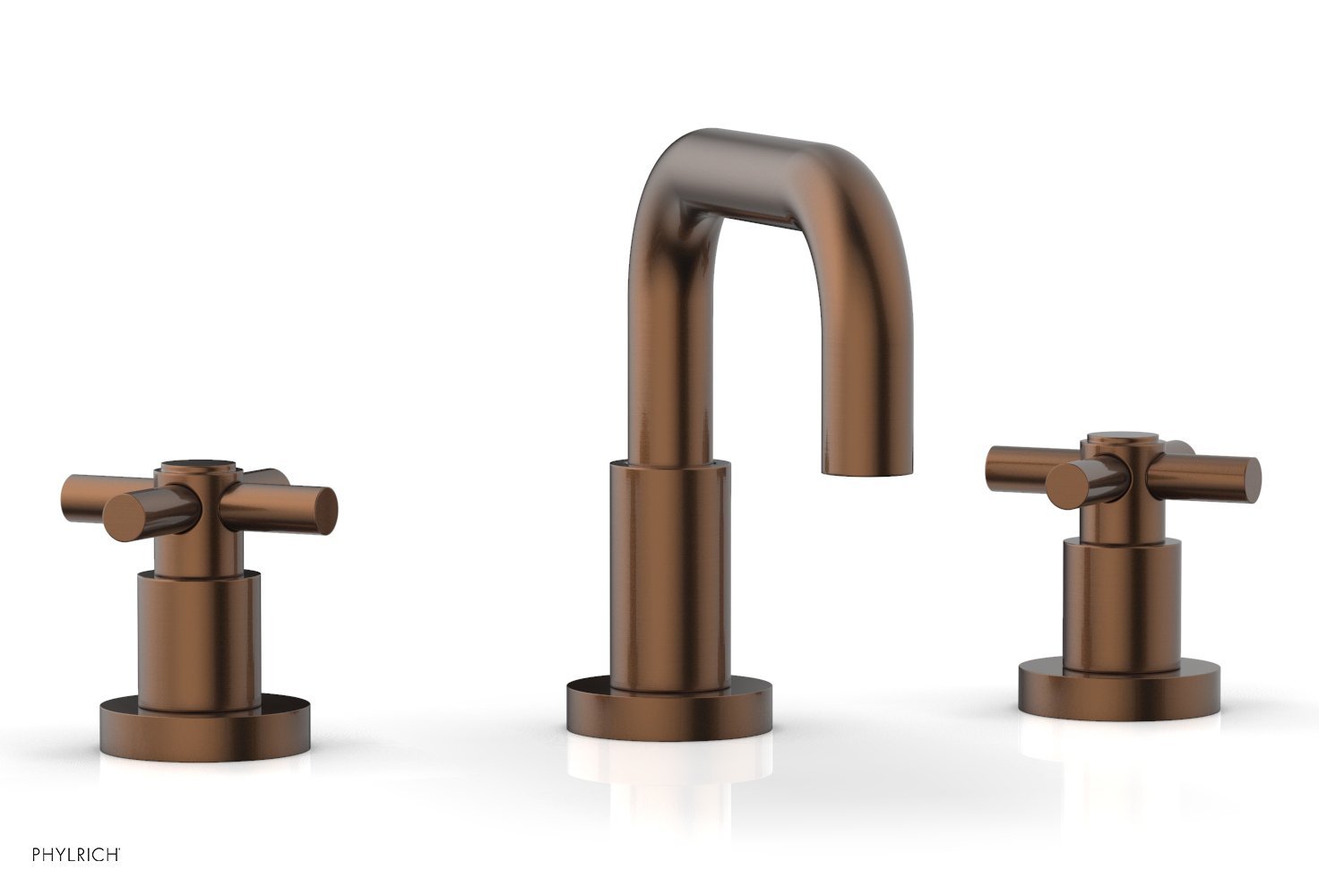 BASIC Widespread Faucet, 6 3/8" High Spout, Tubular Cross Handles D136 — image 1