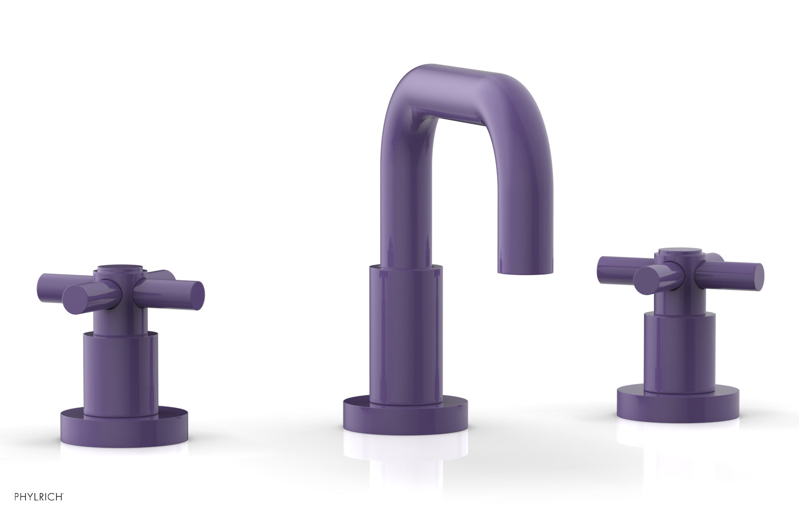 BASIC Widespread Faucet, 6 3/8" High Spout, Tubular Cross Handles D136