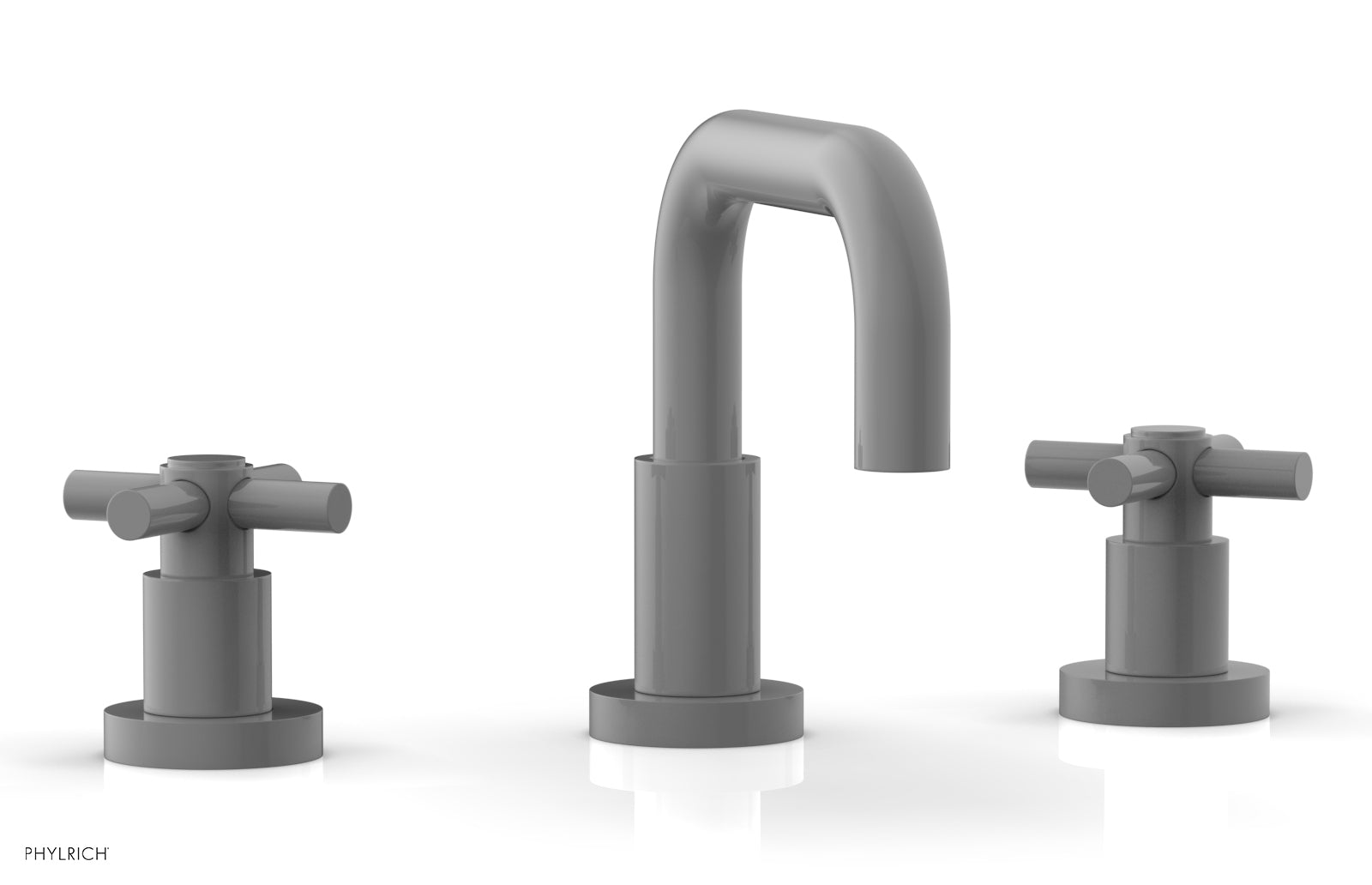 BASIC Widespread Faucet, 6 3/8" High Spout, Tubular Cross Handles D136 — image 1