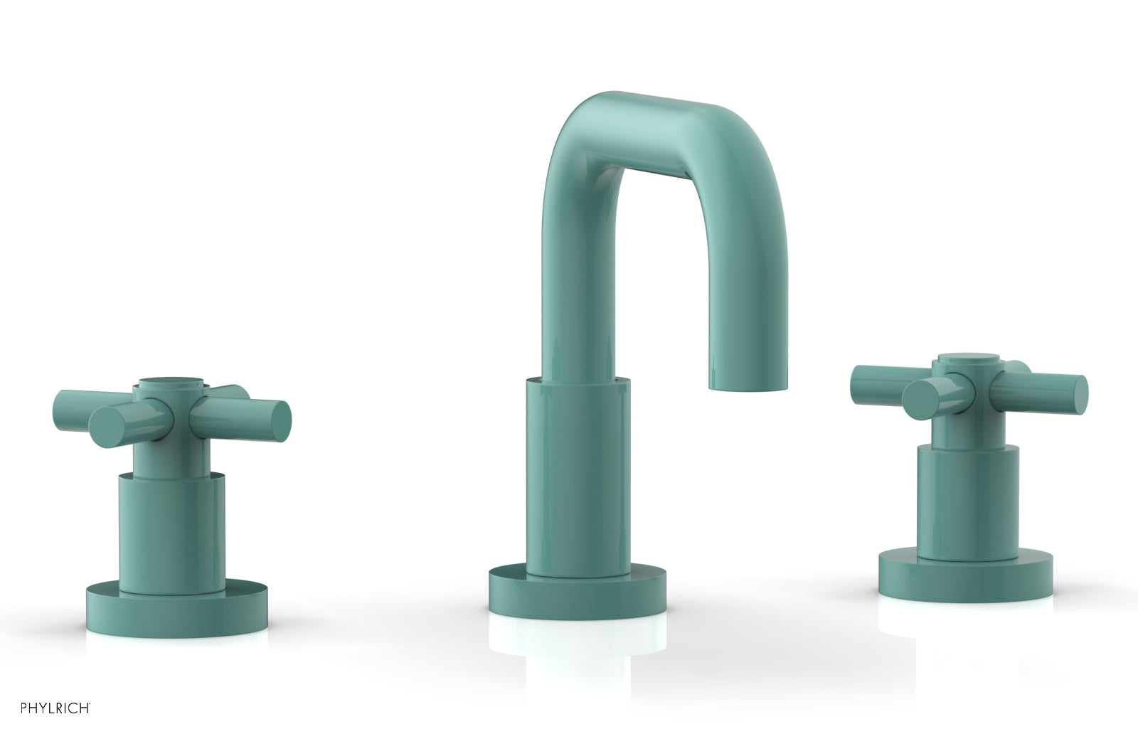 BASIC Widespread Faucet, 6 3/8" High Spout, Tubular Cross Handles D136