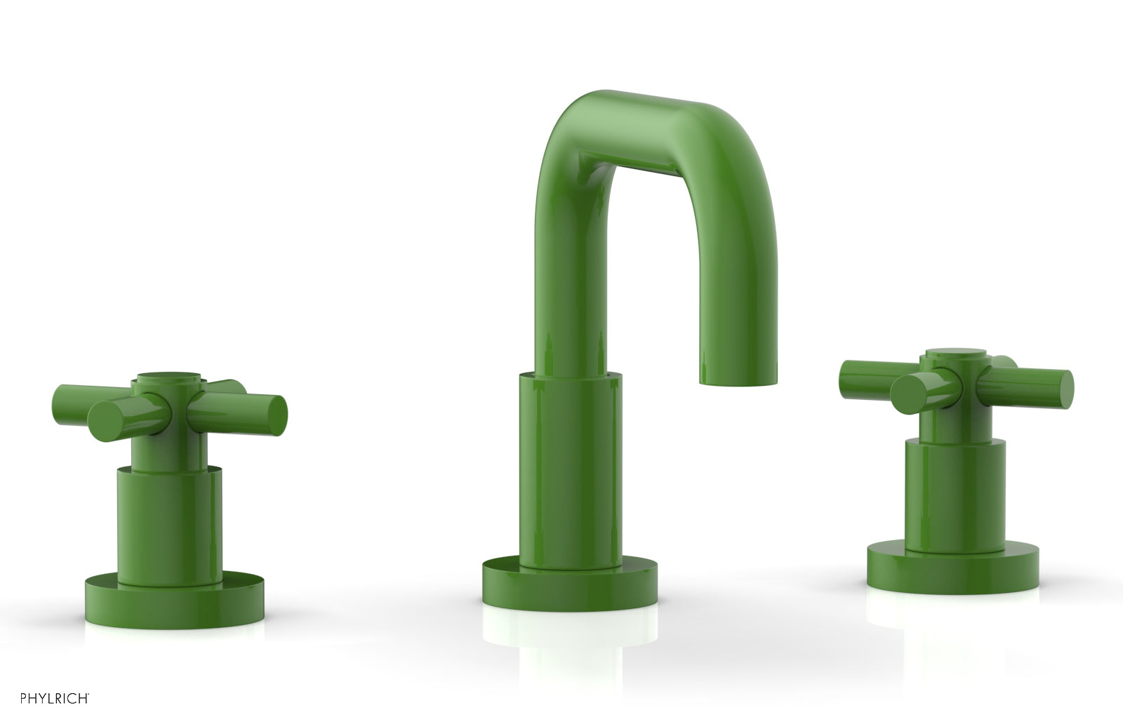 BASIC Widespread Faucet, 6 3/8" High Spout, Tubular Cross Handles D136 — image 1