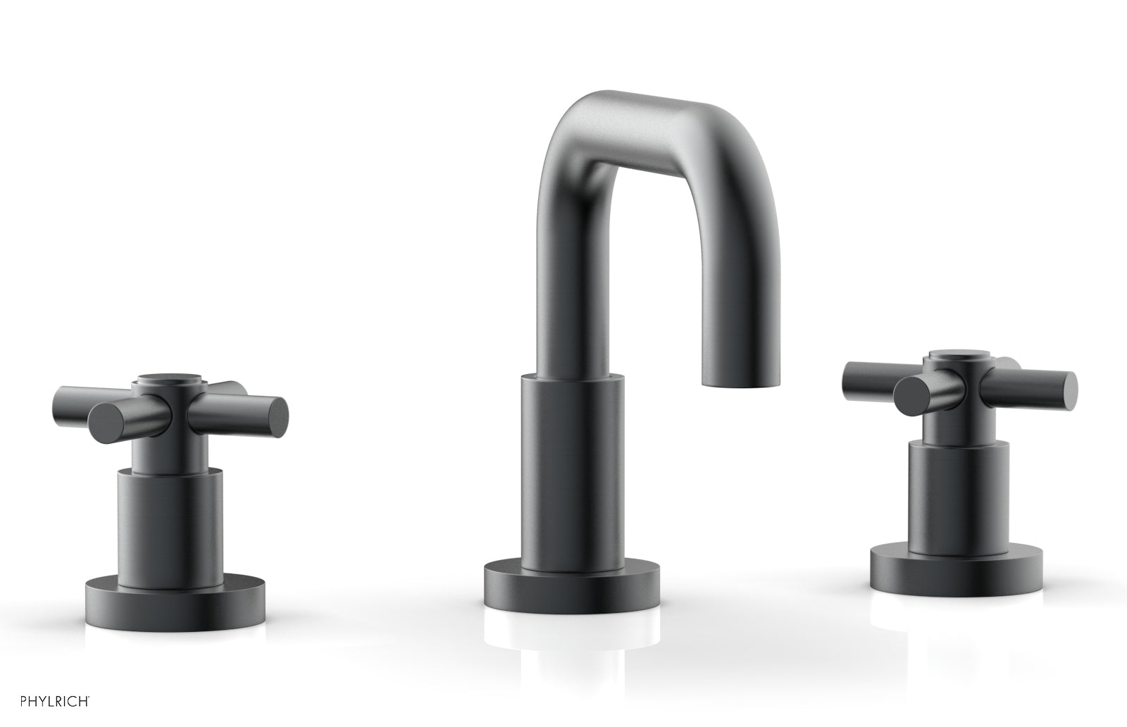 BASIC Widespread Faucet, 6 3/8" High Spout, Tubular Cross Handles D136 — image 1