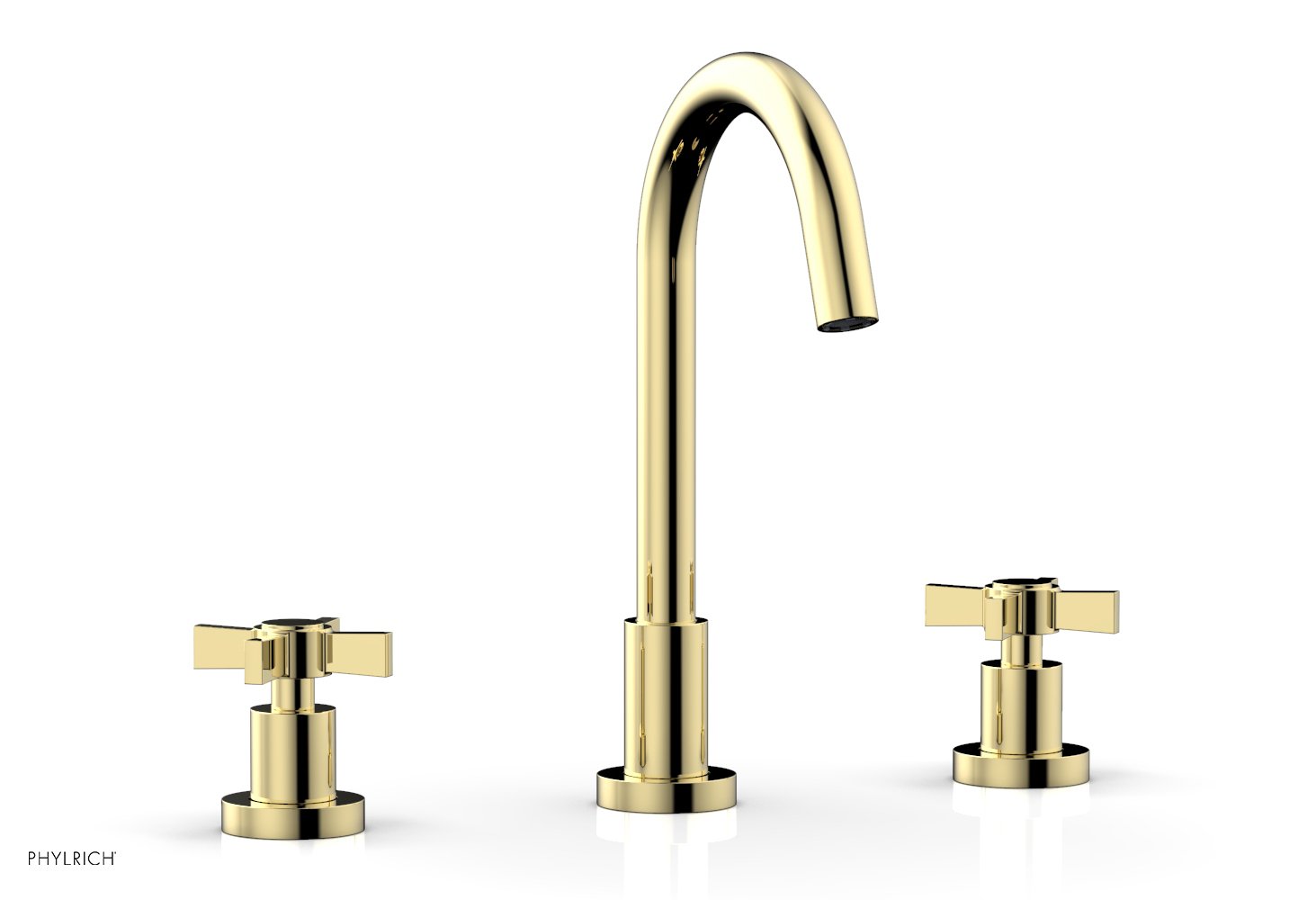 BASIC Widespread Faucet, 10 1/2" High Spout, Blade Cross Handles D137 — image 1