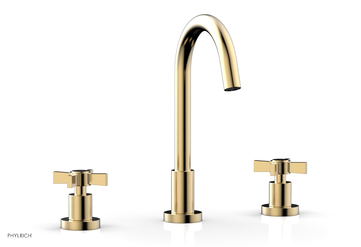 BASIC Widespread Faucet, 10 1/2" High Spout, Blade Cross Handles D137 — image 1