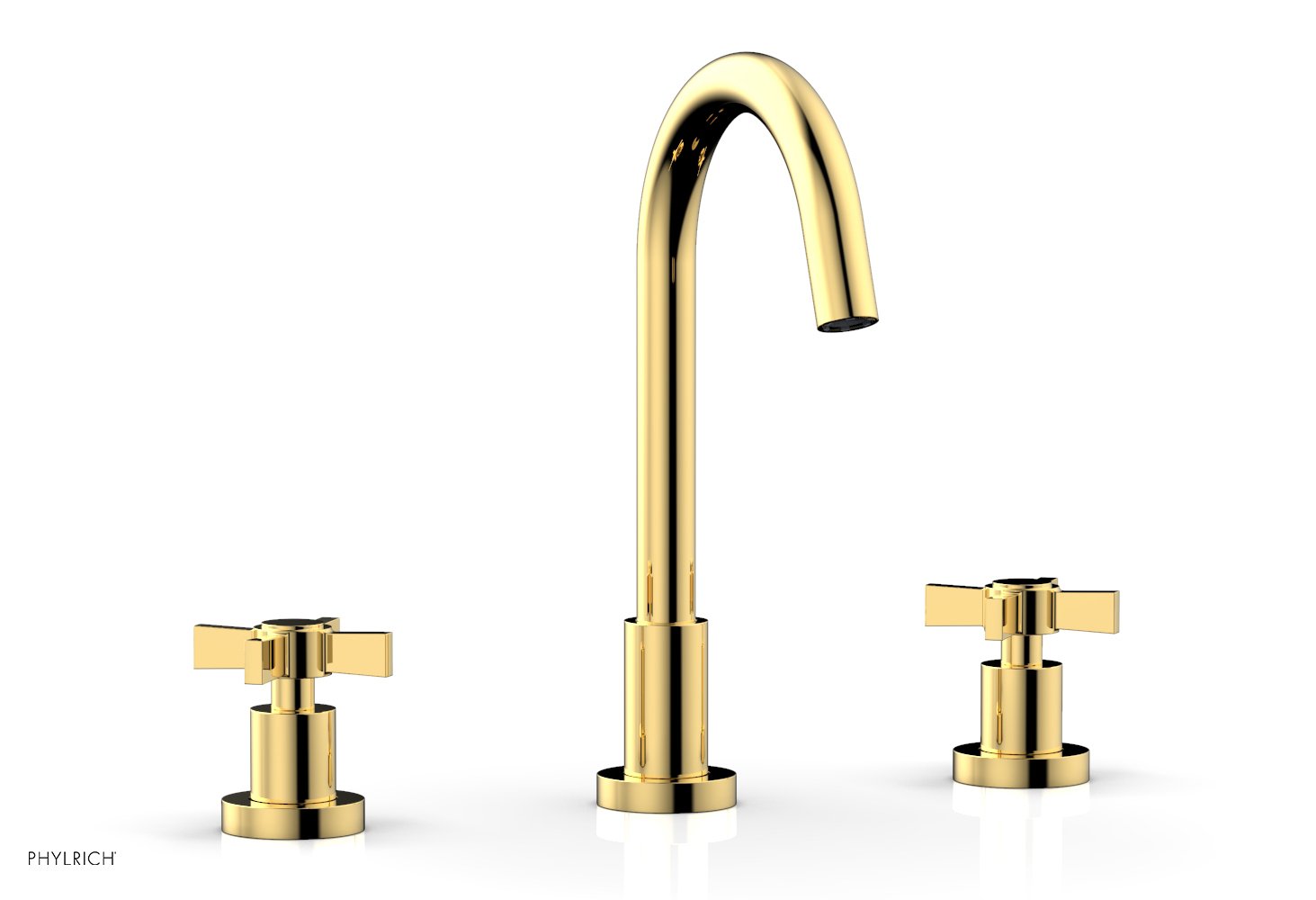 BASIC Widespread Faucet, 10 1/2" High Spout, Blade Cross Handles D137 — image 1