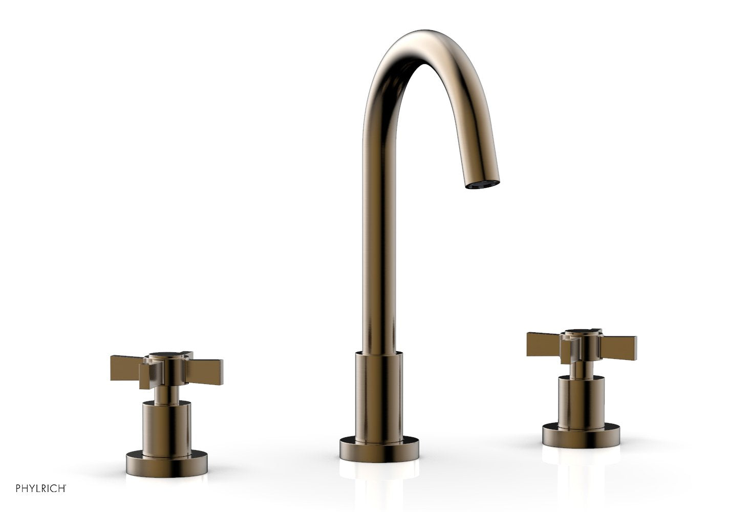 BASIC Widespread Faucet, 10 1/2" High Spout, Blade Cross Handles D137 — image 1