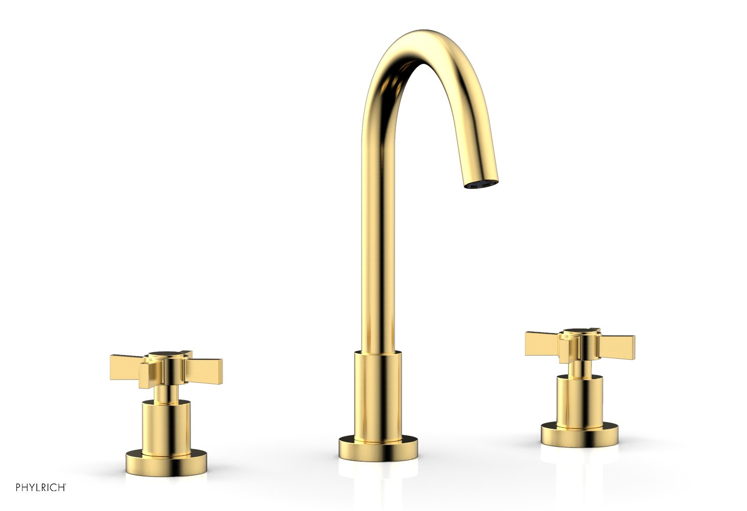 BASIC Widespread Faucet, 10 1/2" High Spout, Blade Cross Handles D137 — image 1