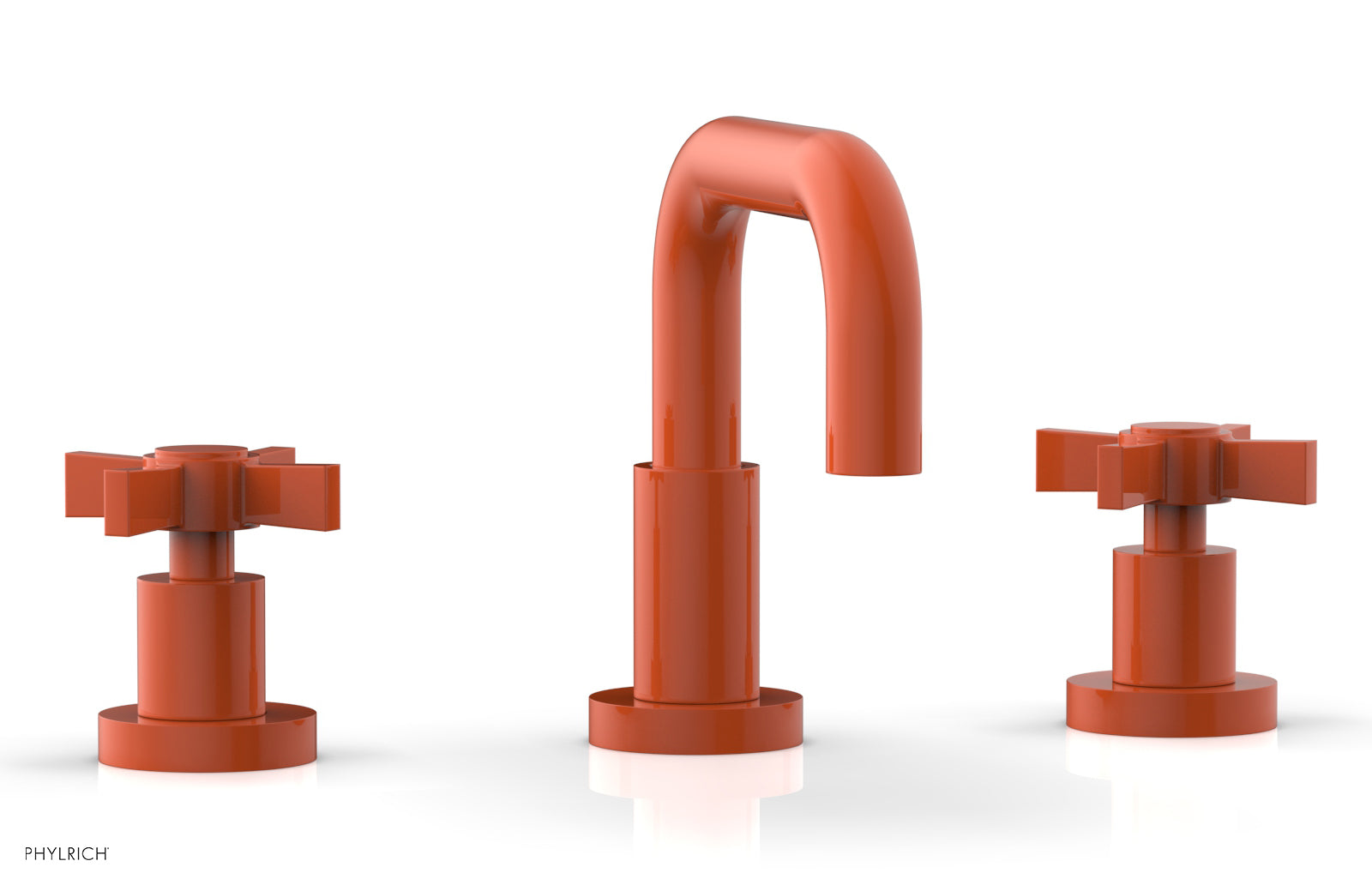 Basic Widespread Faucet, 6 3/8" High Spout, Blade Cross Handles D139